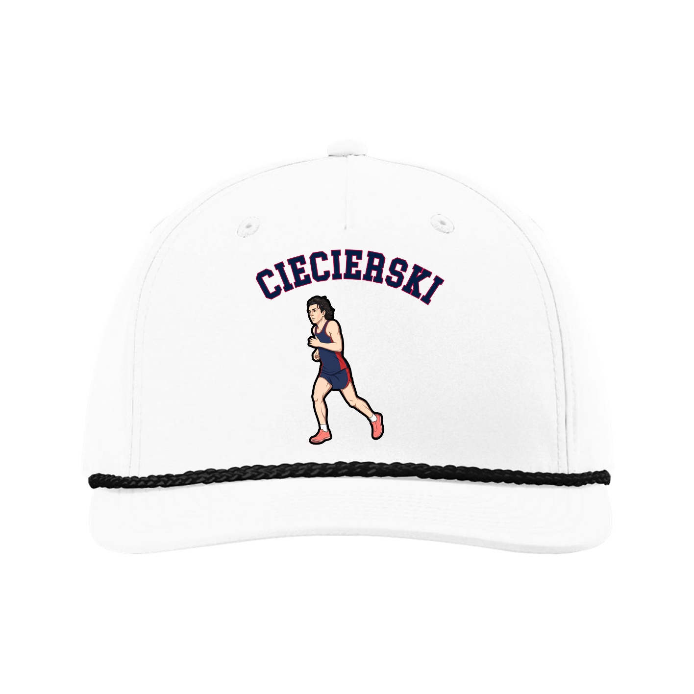 Five-Panel Classic Rope Cap — Shirsey Arch in White