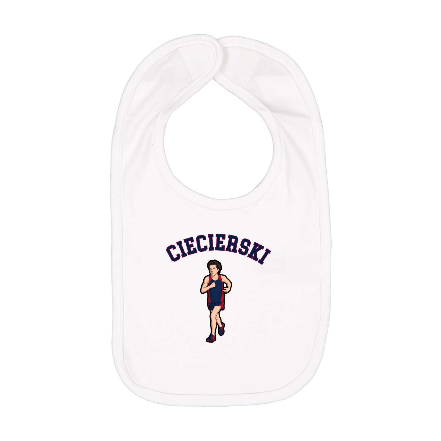 Infant Bib — Shirsey Arch in White