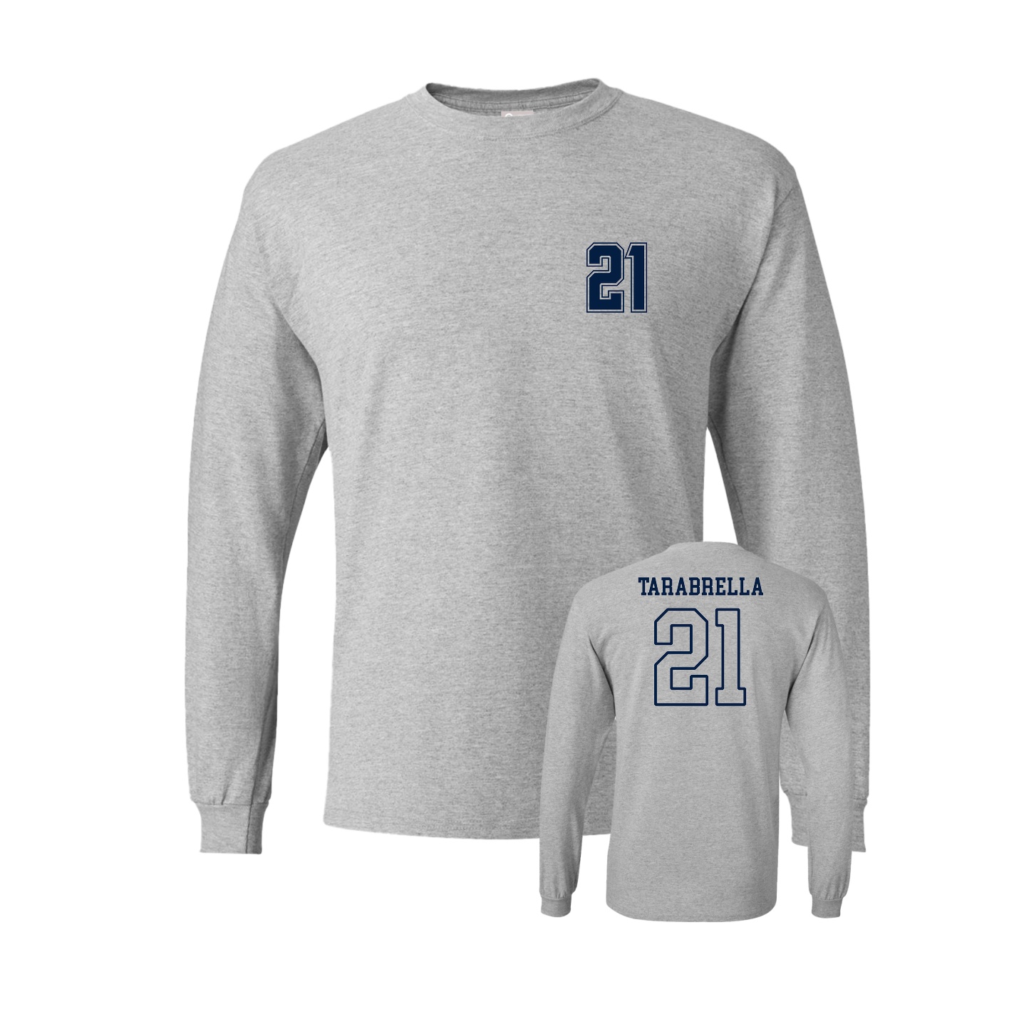 Long Sleeve Tee — Chest Back in Grey