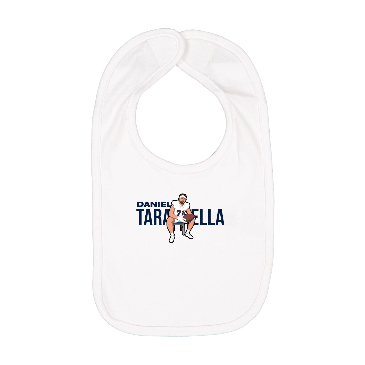 Infant Bib — Player Name in White