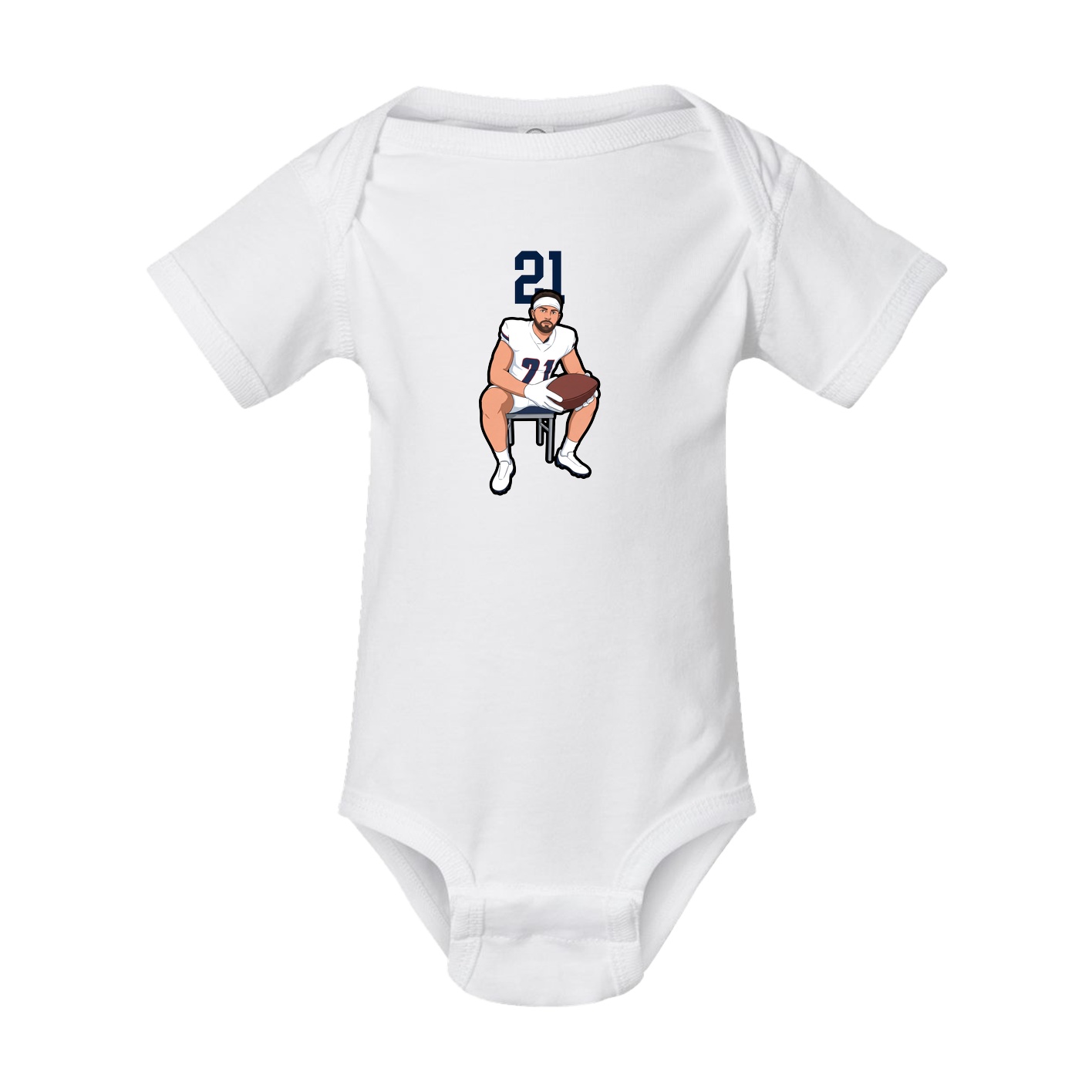 Baby Onesie — Number Top in White