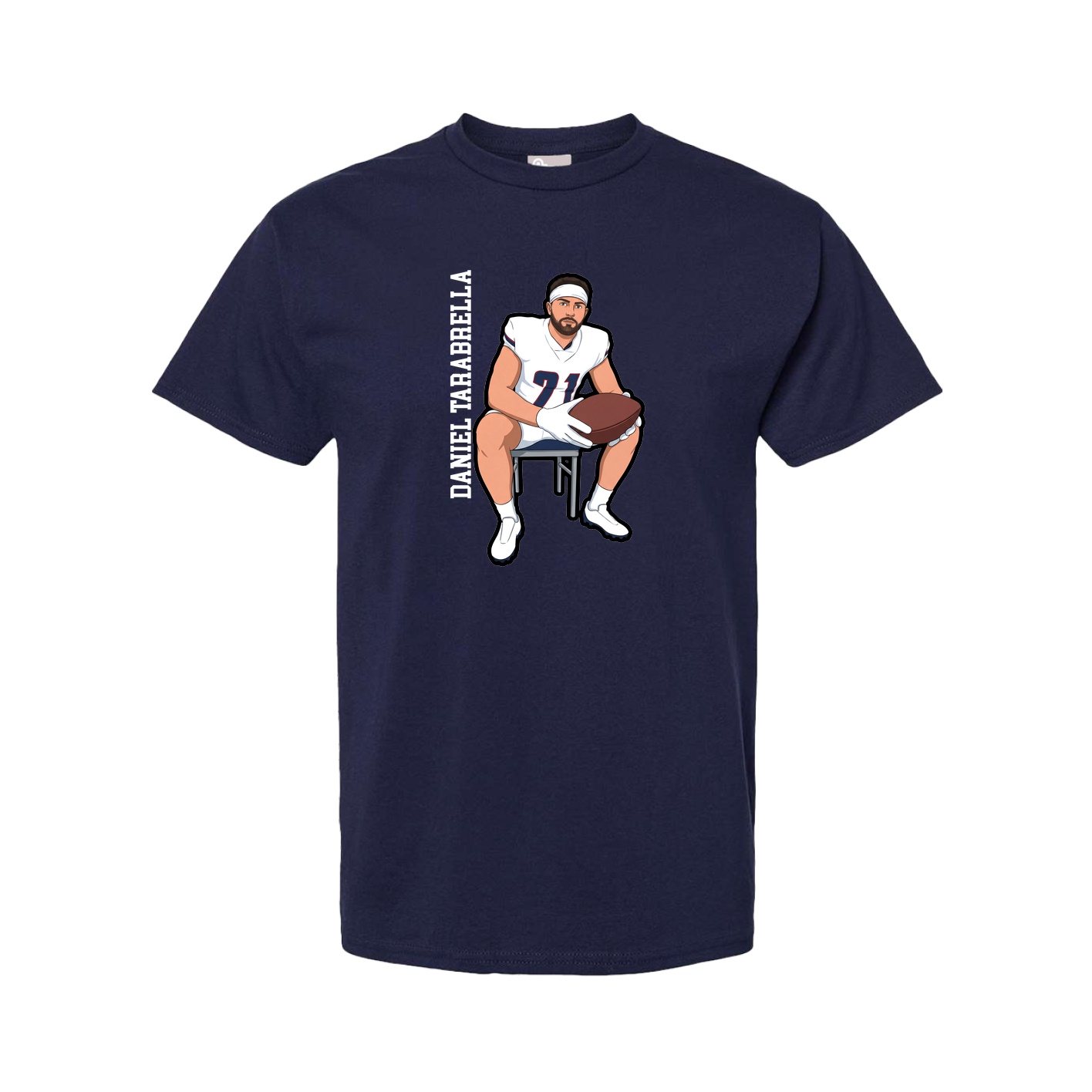 Youth Tee — Name Vertical in Navy