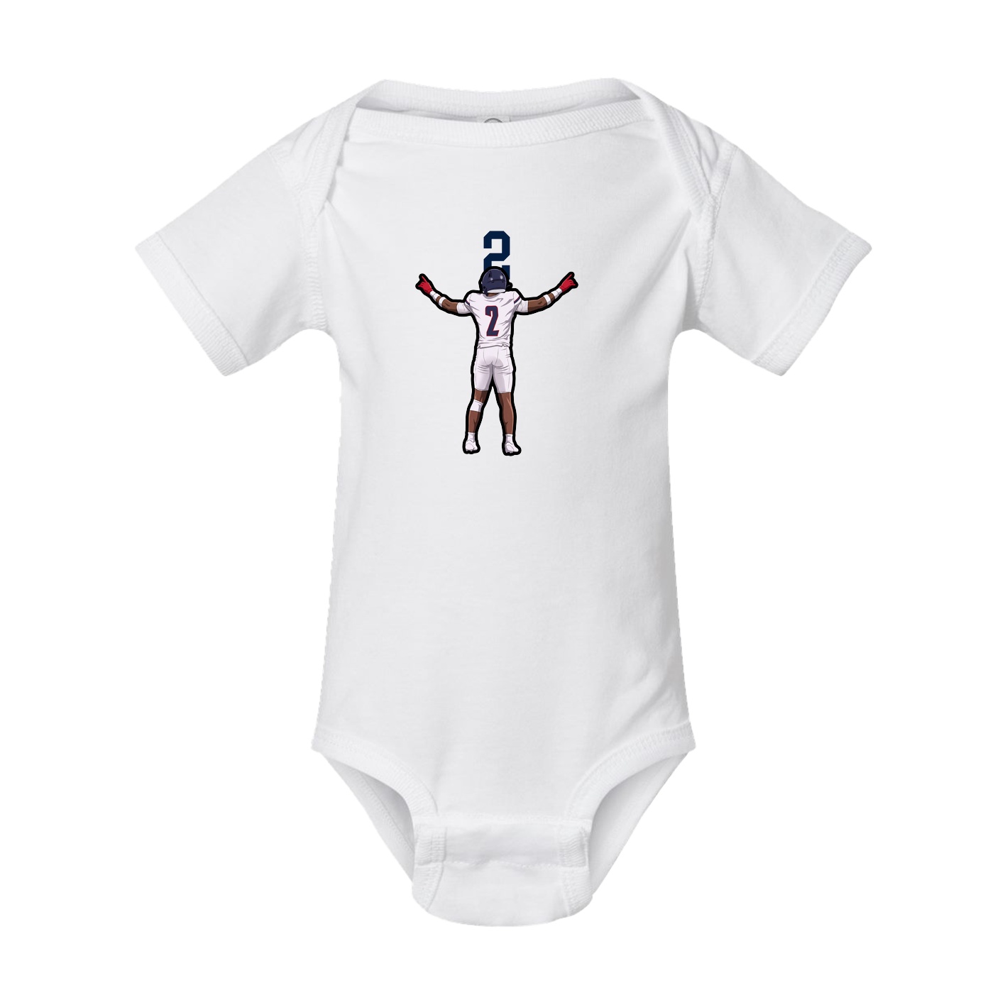 Baby Onesie — Number Top in White