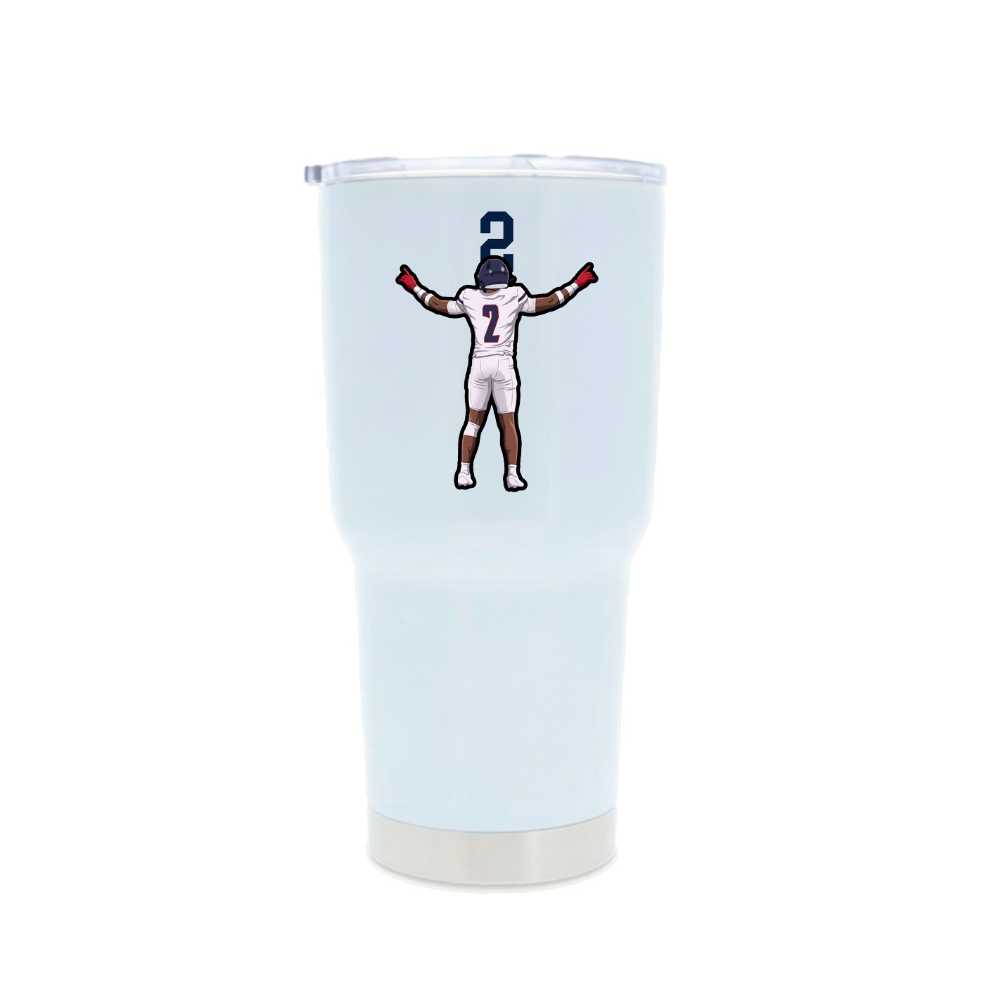 30oz Stainless Steel Tumbler — Number Top in White