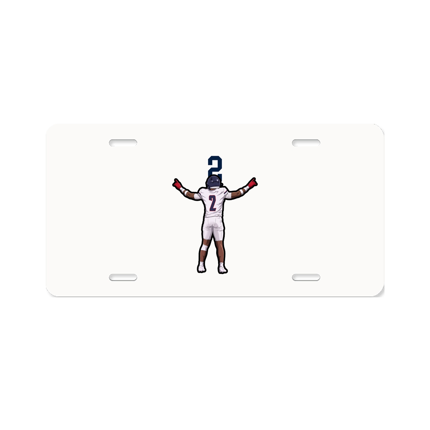 License Plate — Number Top in Classic