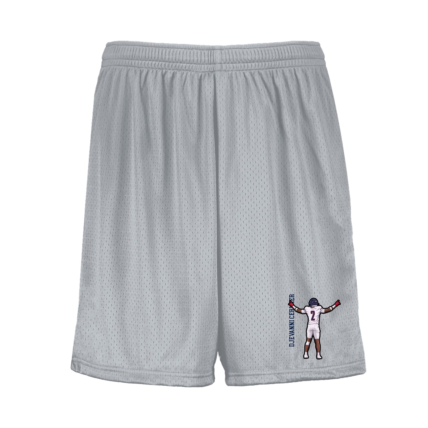 Shorts — Name Vertical in Silver