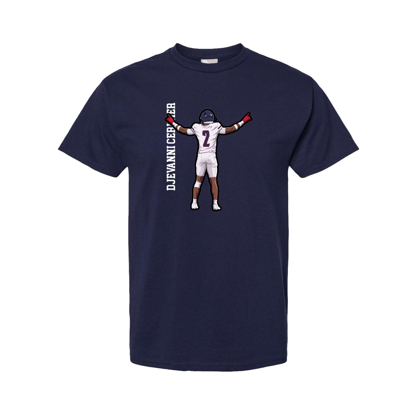 Youth Tee — Name Vertical in Navy