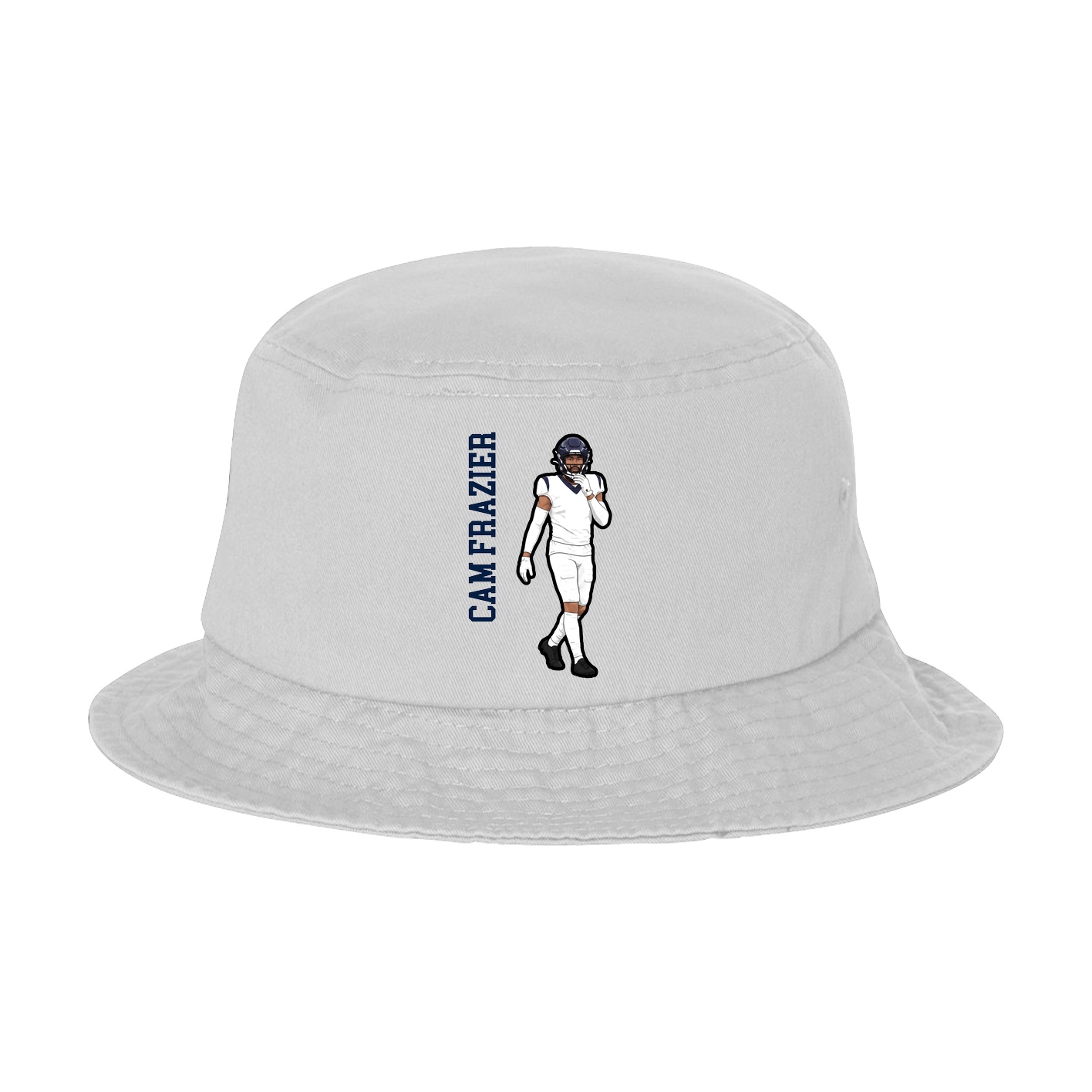 Bucket Cap — Name Vertical in White