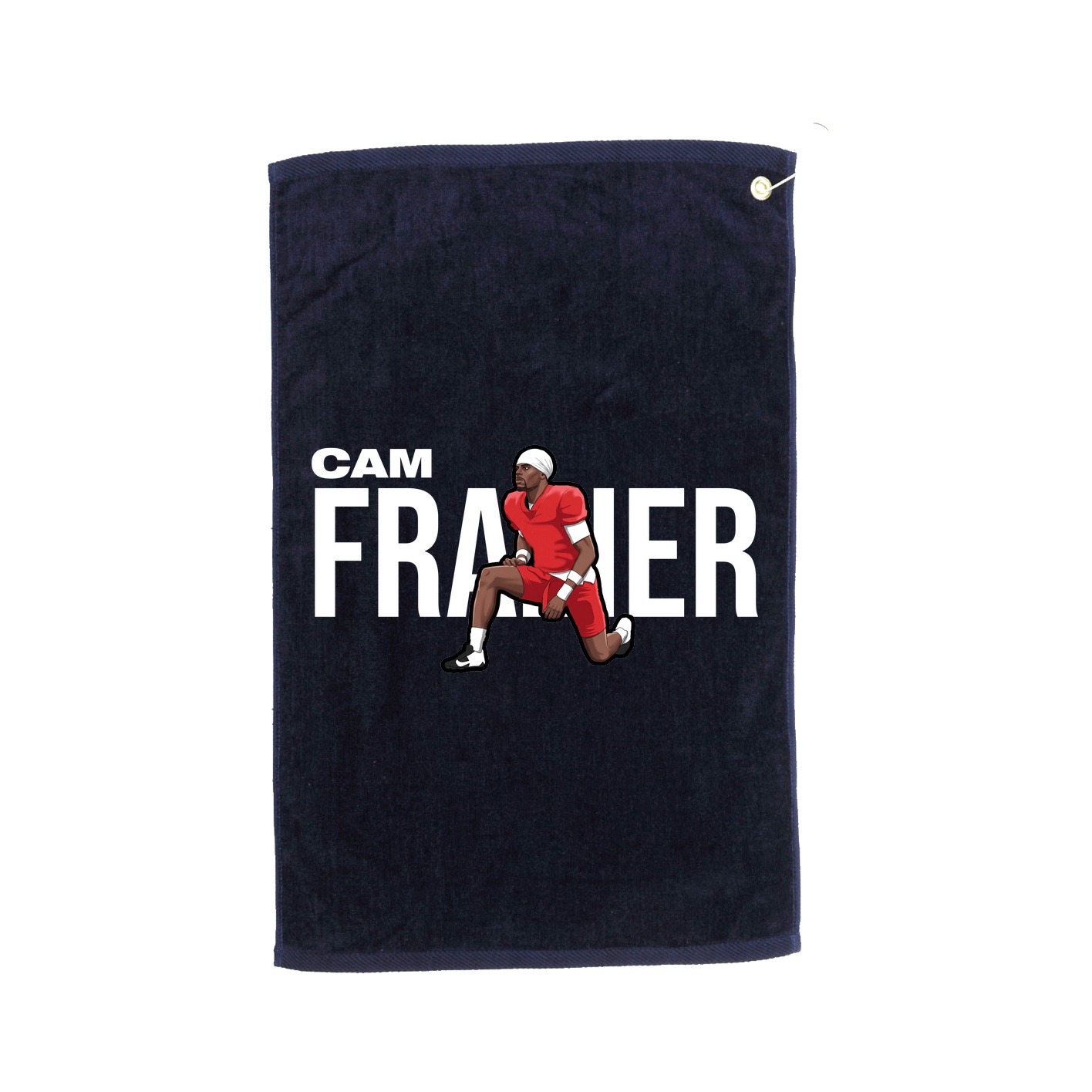 Golf Towel — Player Name in Navy