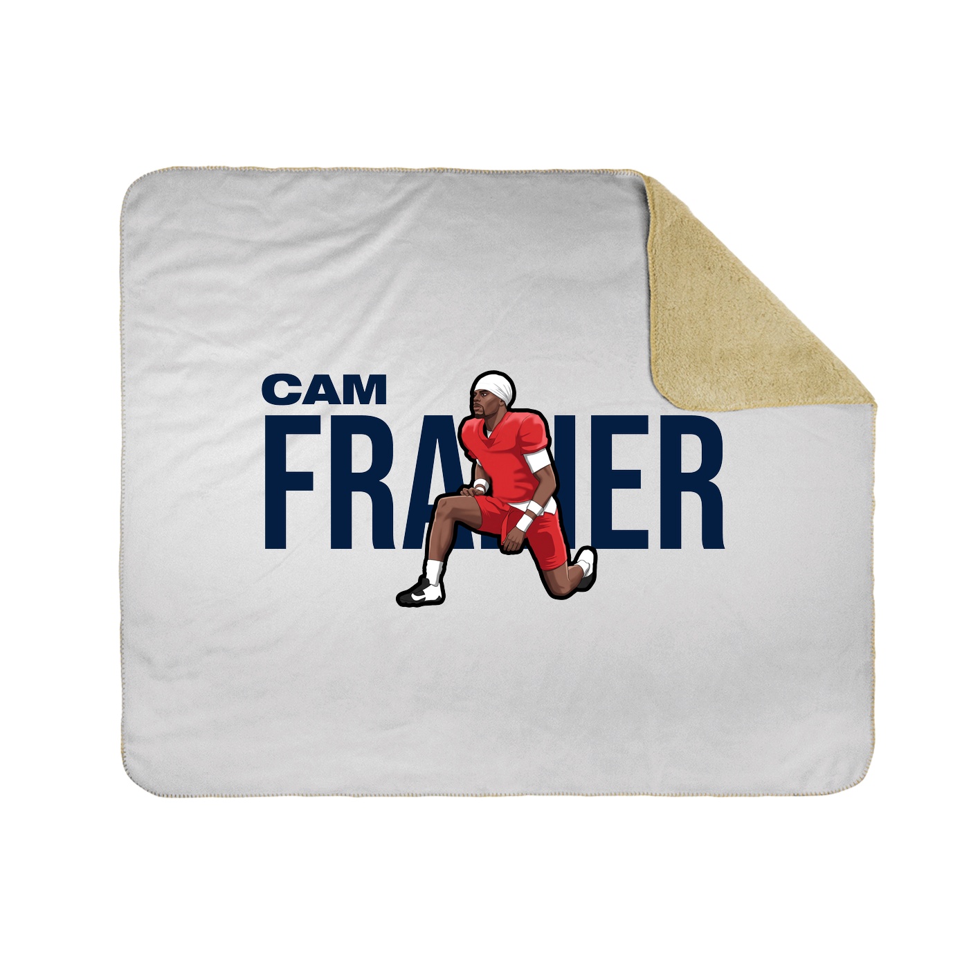 Throw Blanket — Player Name in White