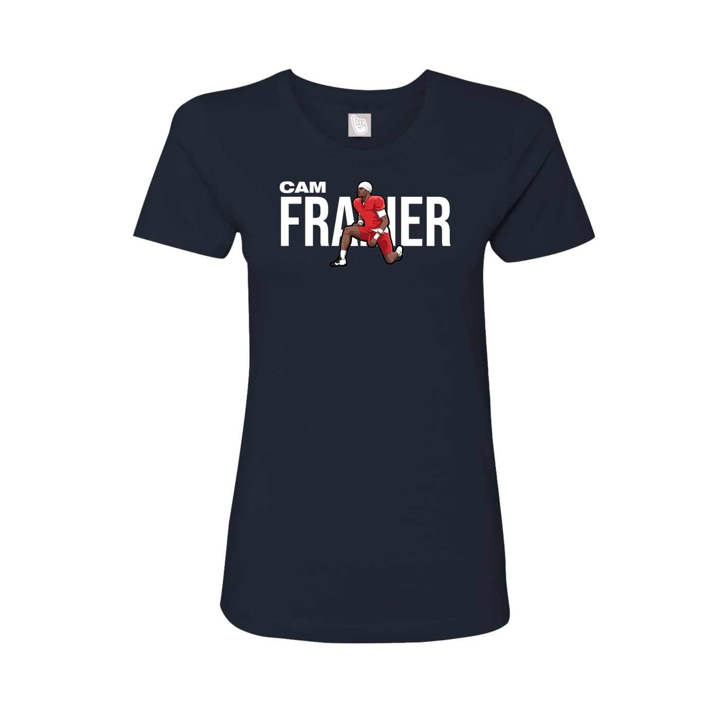 Fitted Women's Tee — Player Name in Navy