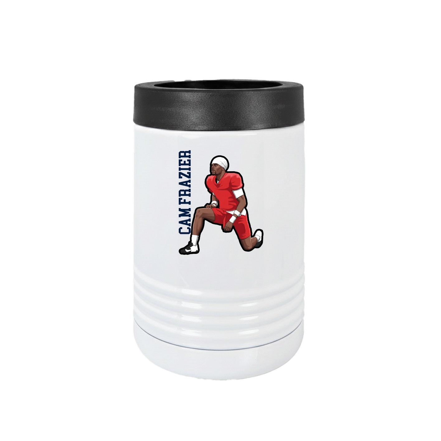 Beverage Holder — Name Vertical in White