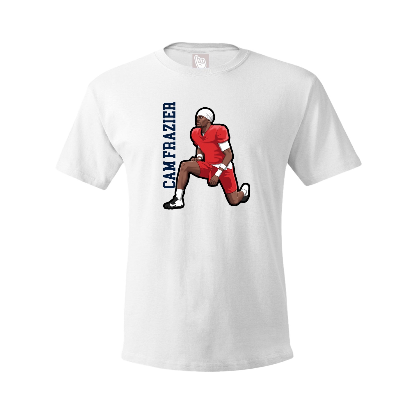 Tee — Name Vertical in White