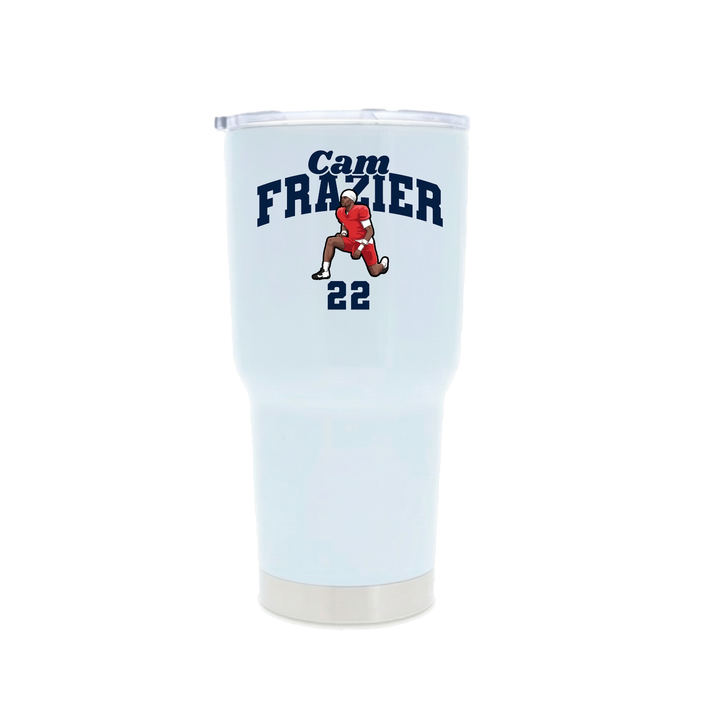 30oz Stainless Steel Tumbler — Signature Arch in White