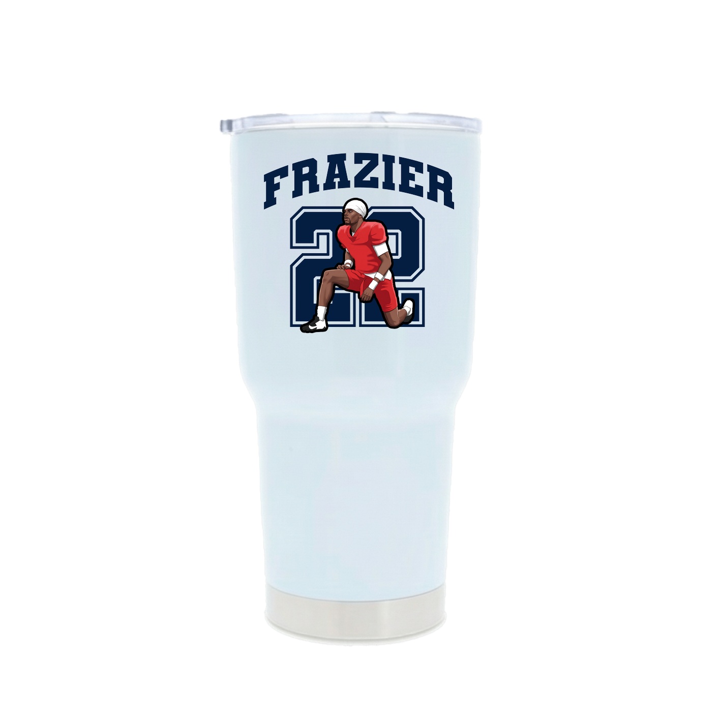 30oz Stainless Steel Tumbler — Number in White