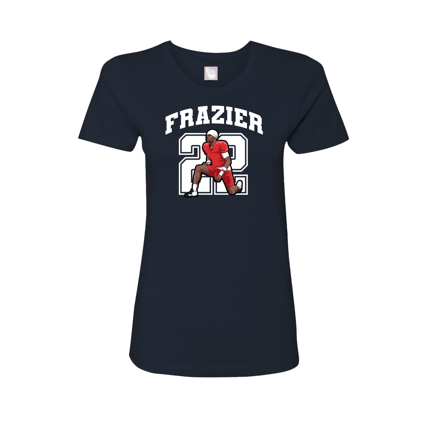 Fitted Women's Tee — Number in Navy