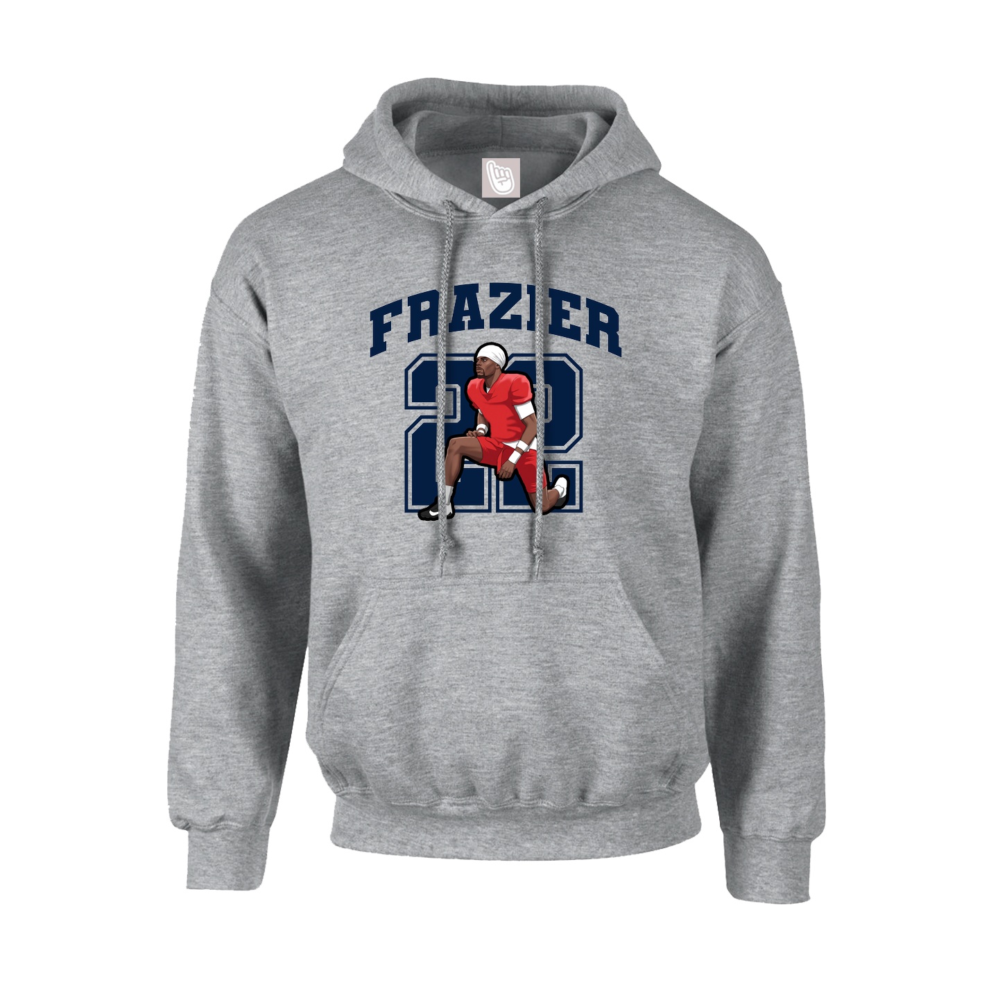 Hoodie — Number in Grey