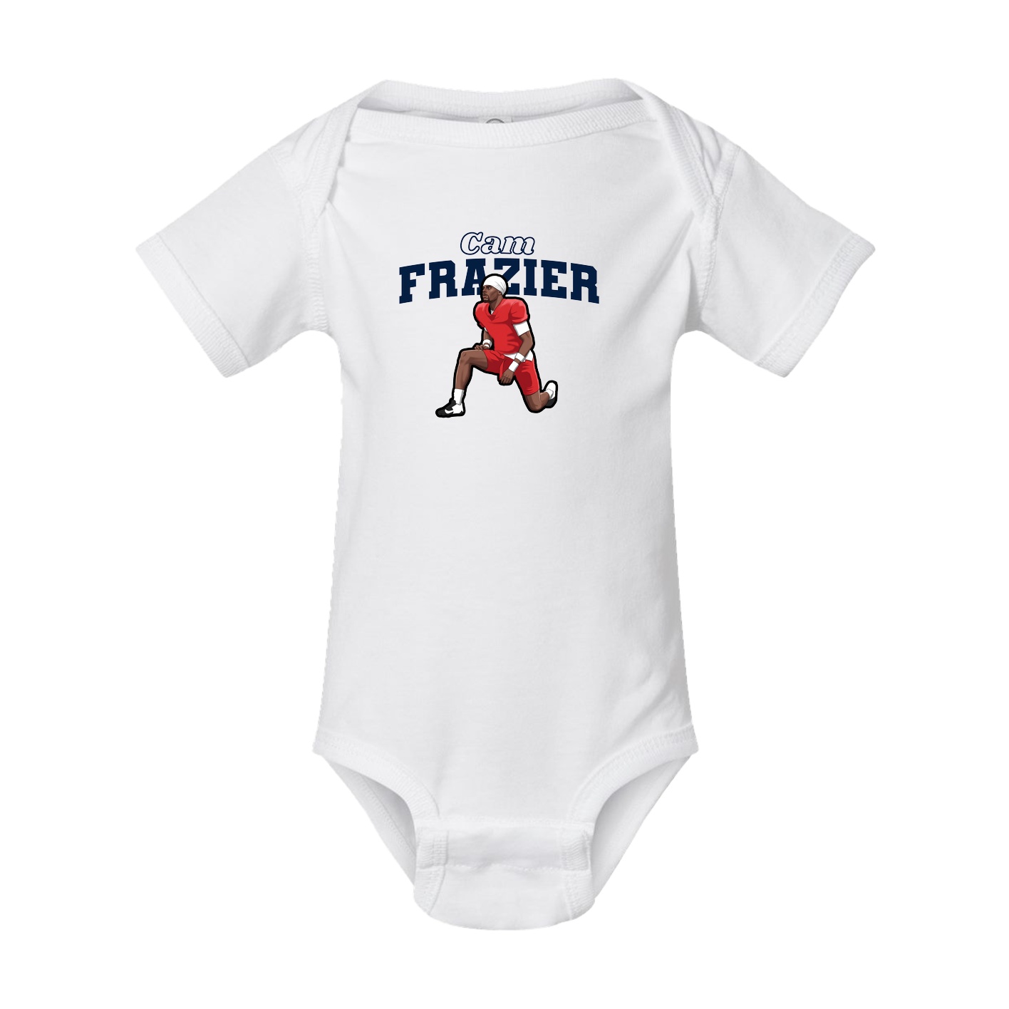 Baby Onesie — Name Arch in White