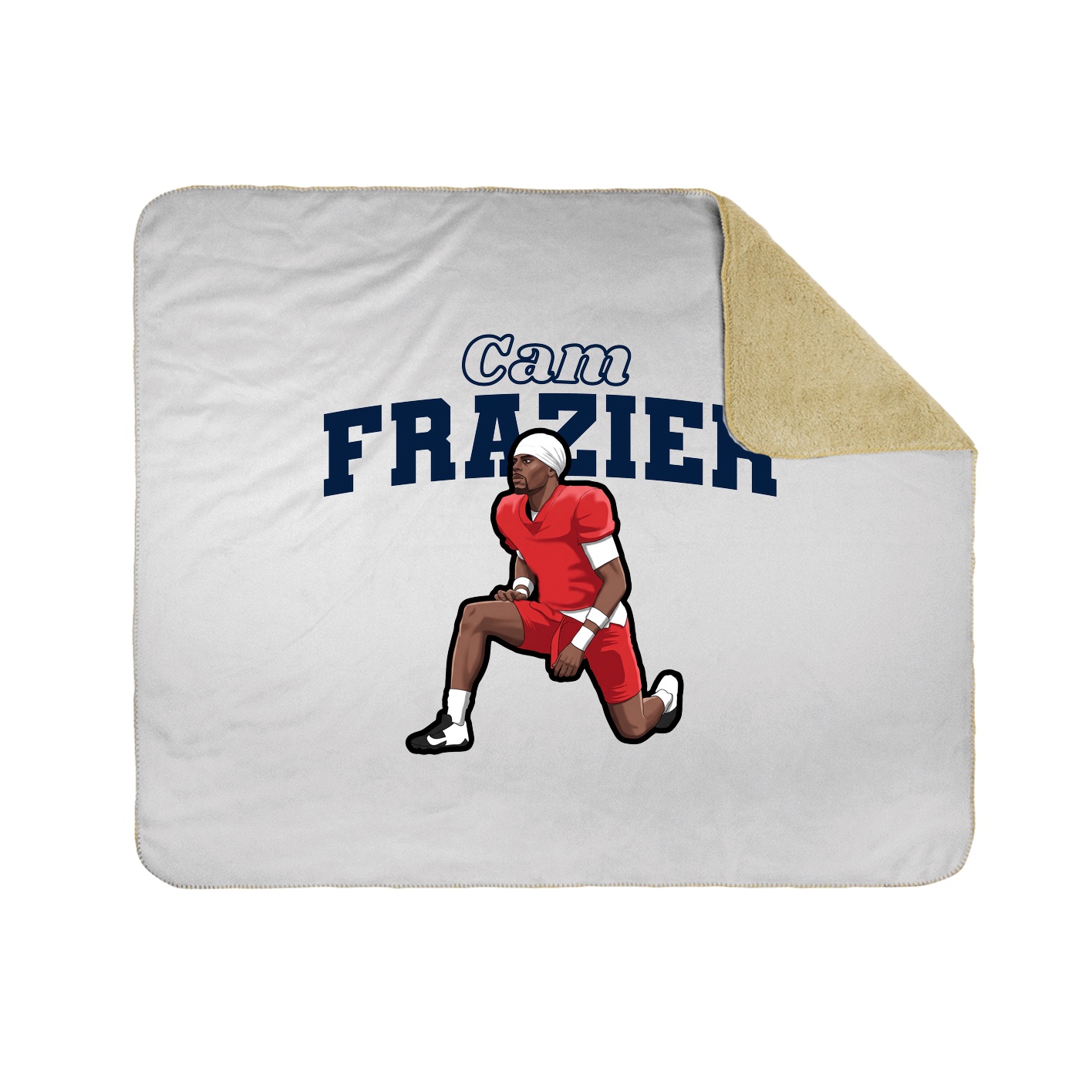 Throw Blanket — Name Arch in White