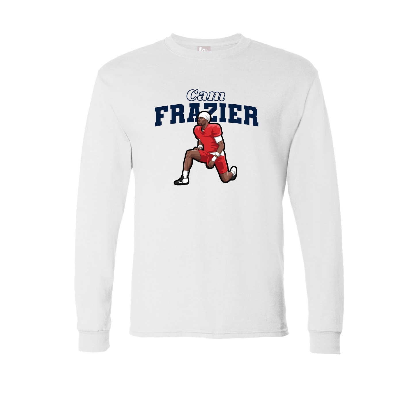 Long Sleeve Tee — Name Arch in White