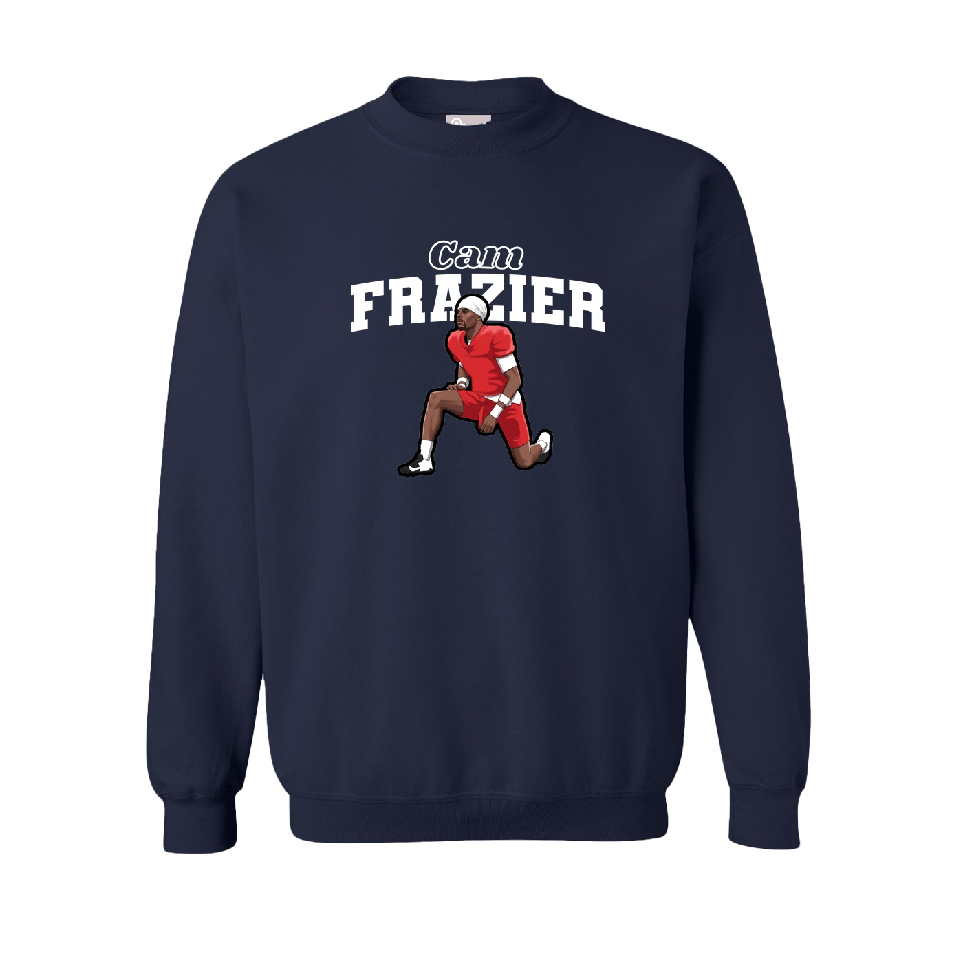 Fleece Crew — Name Arch in Navy
