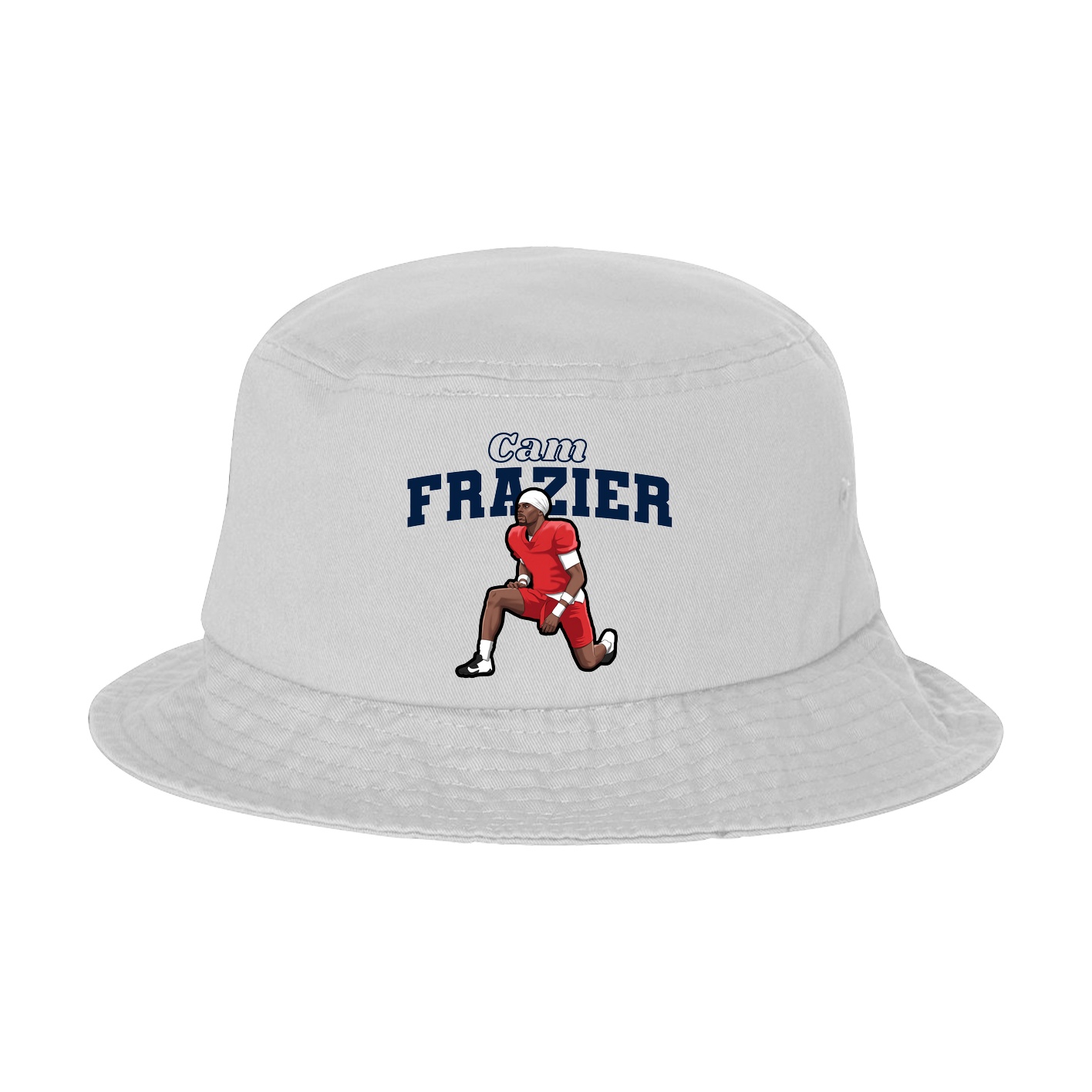Bucket Cap — Name Arch in White