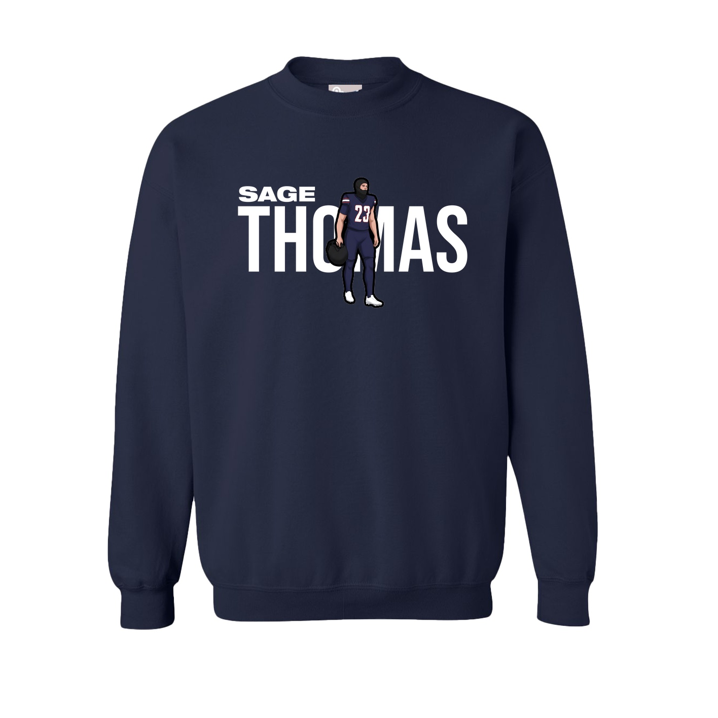 Fleece Crew — Player Name in Navy