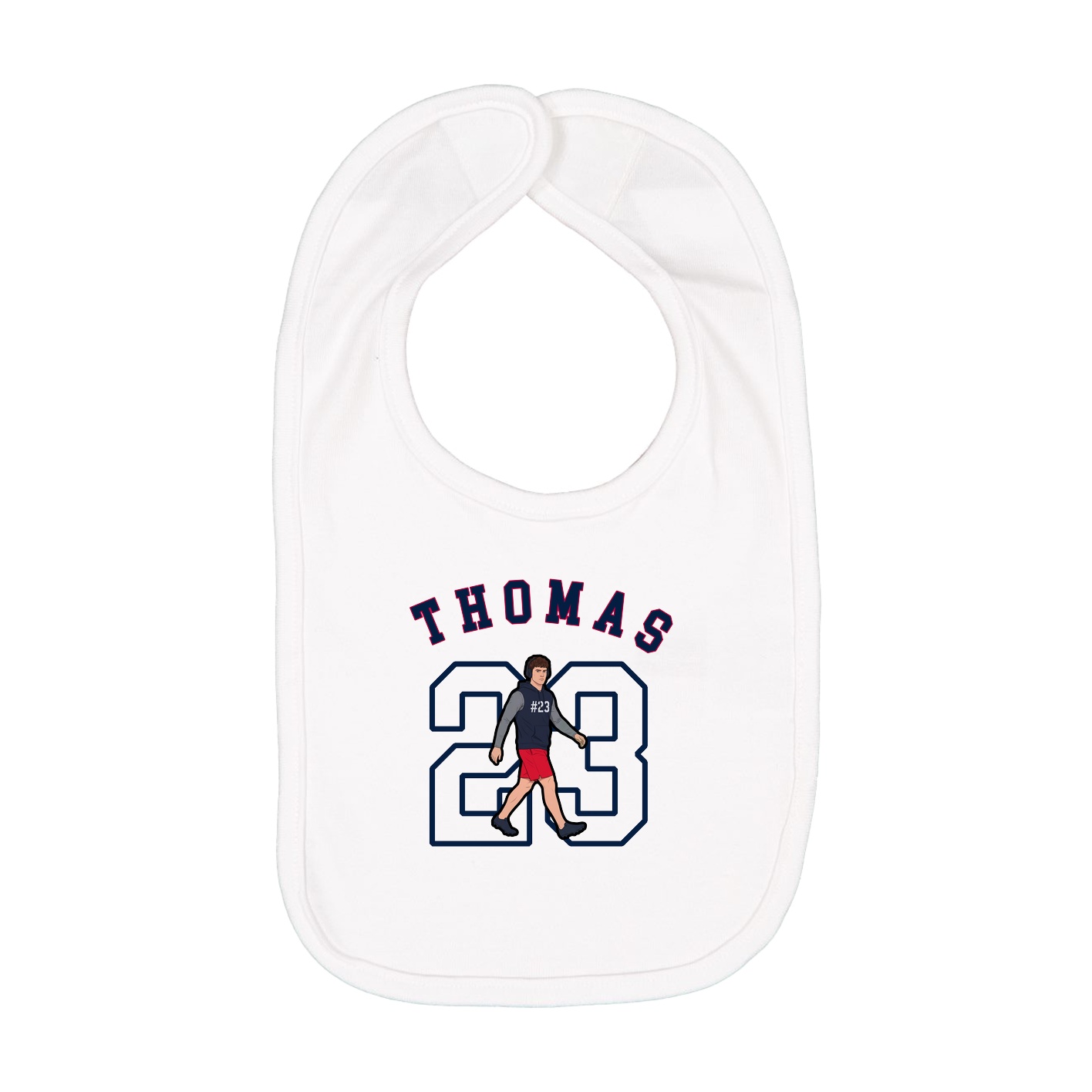 Infant Bib — Shirsey Arch in White
