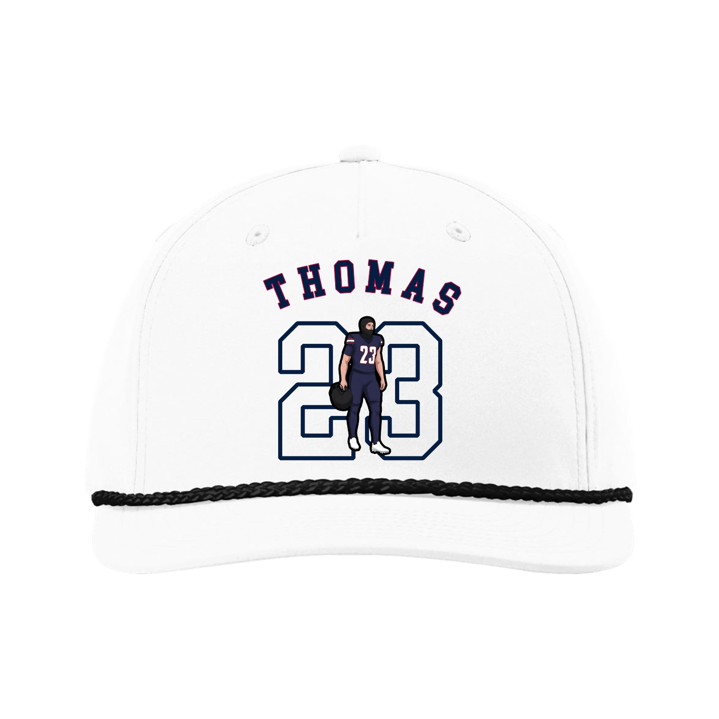 Five-Panel Classic Rope Cap — Shirsey Arch in White