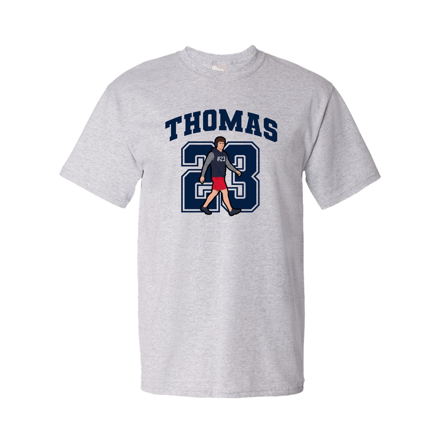 Youth Tee — Number in Grey