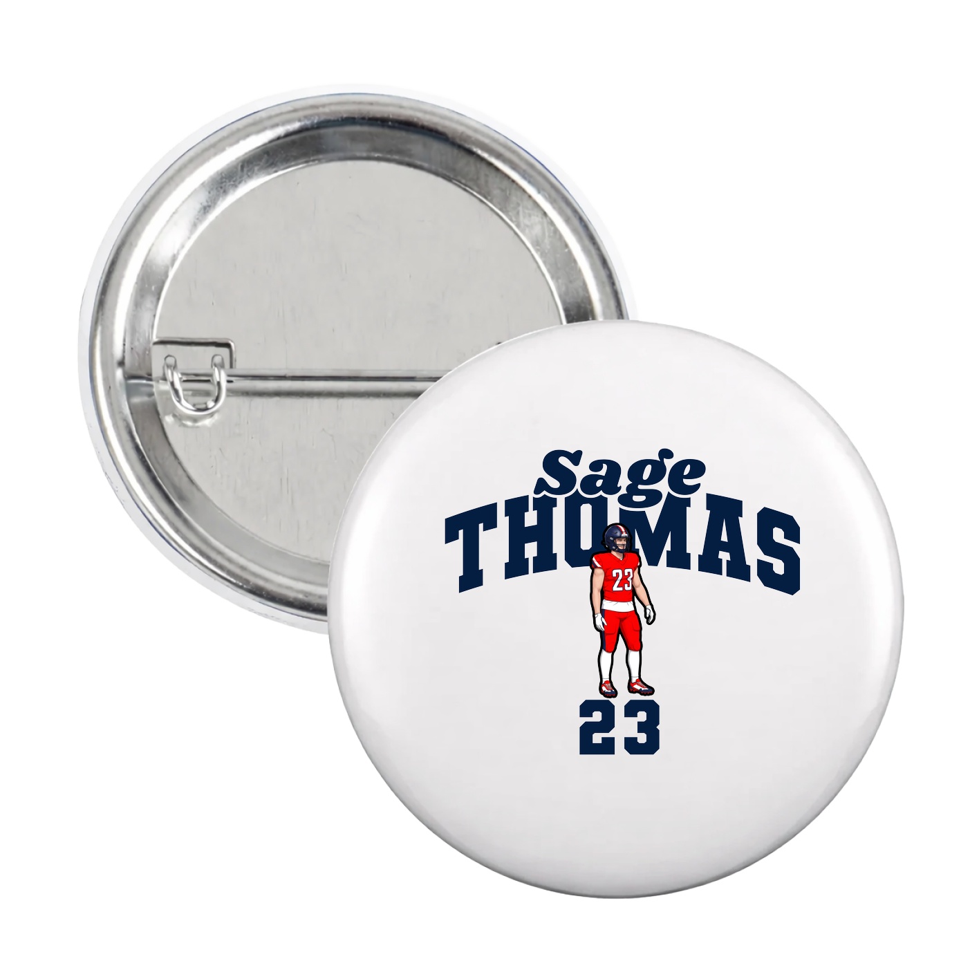 Game Day Button — Signature Arch in White