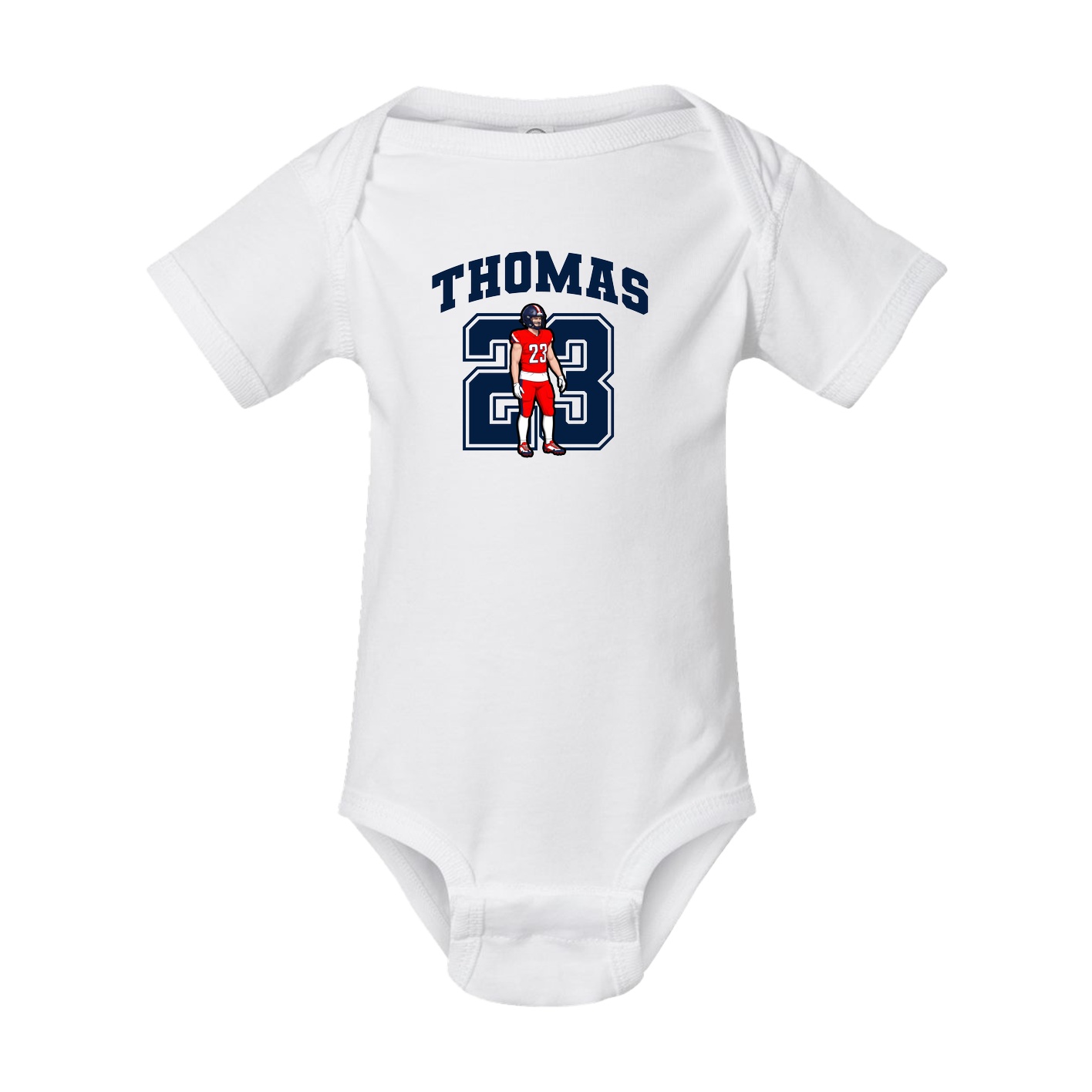 Baby Onesie — Number in White