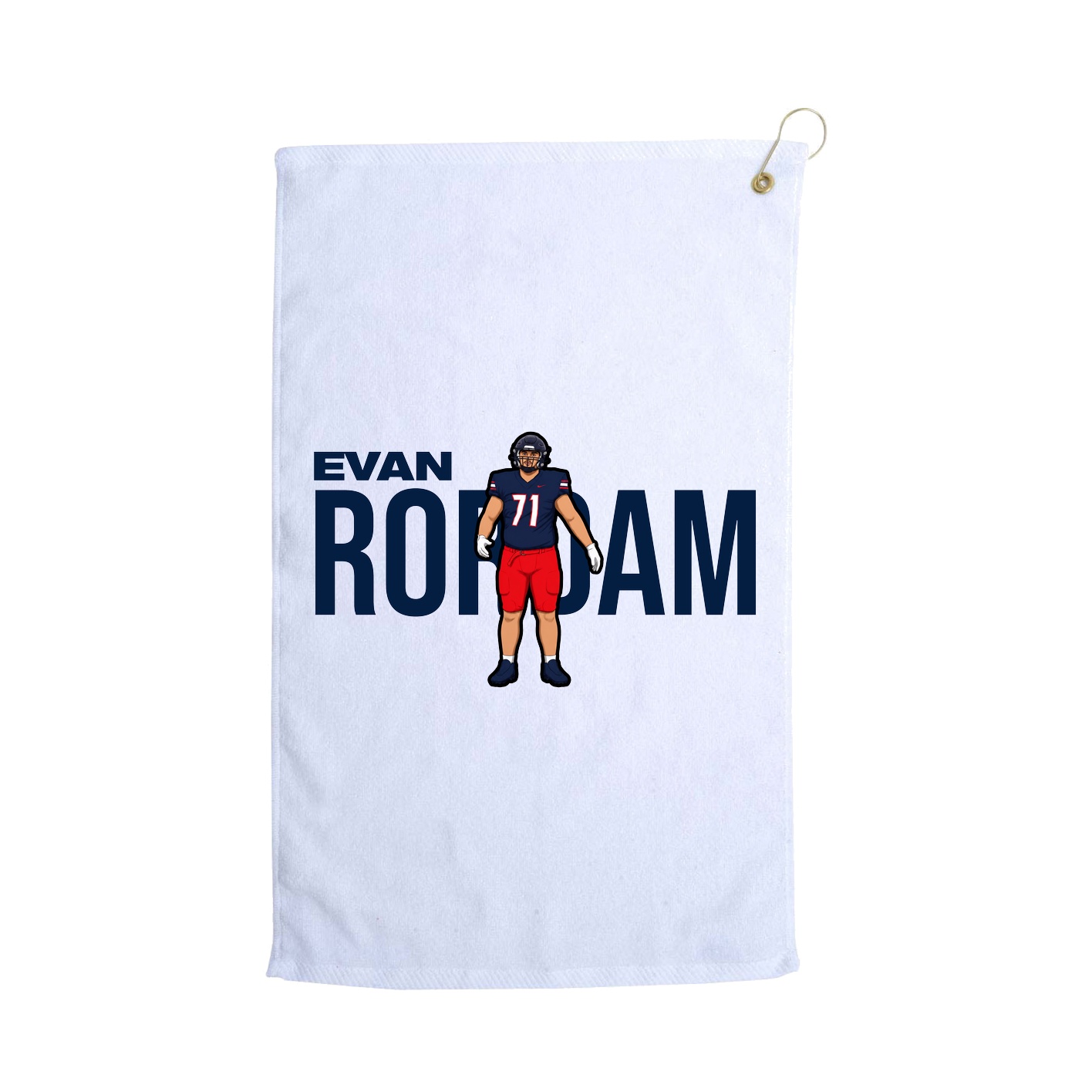 Golf Towel — Player Name in White