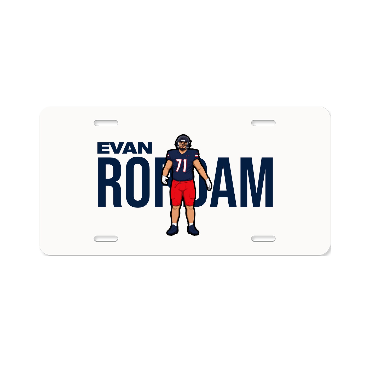 License Plate — Player Name in Classic