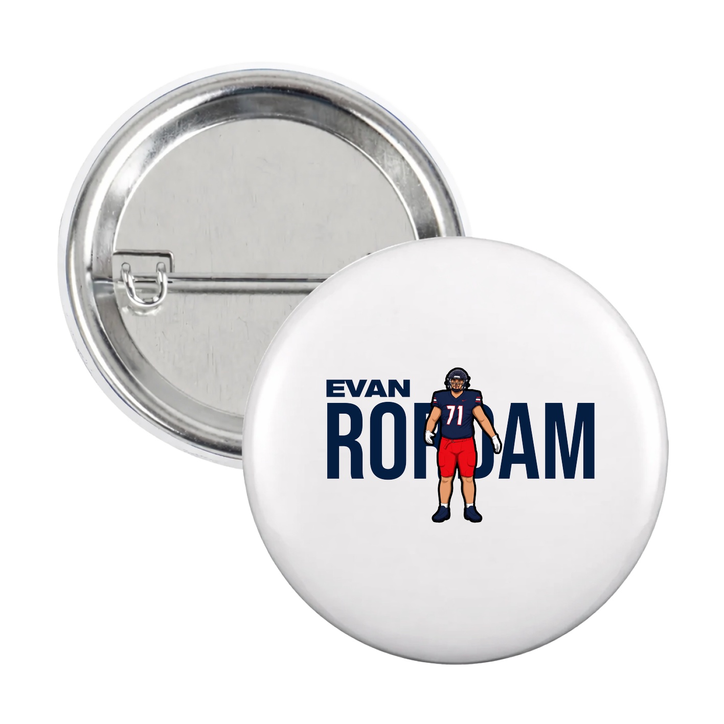 Game Day Button — Player Name in White