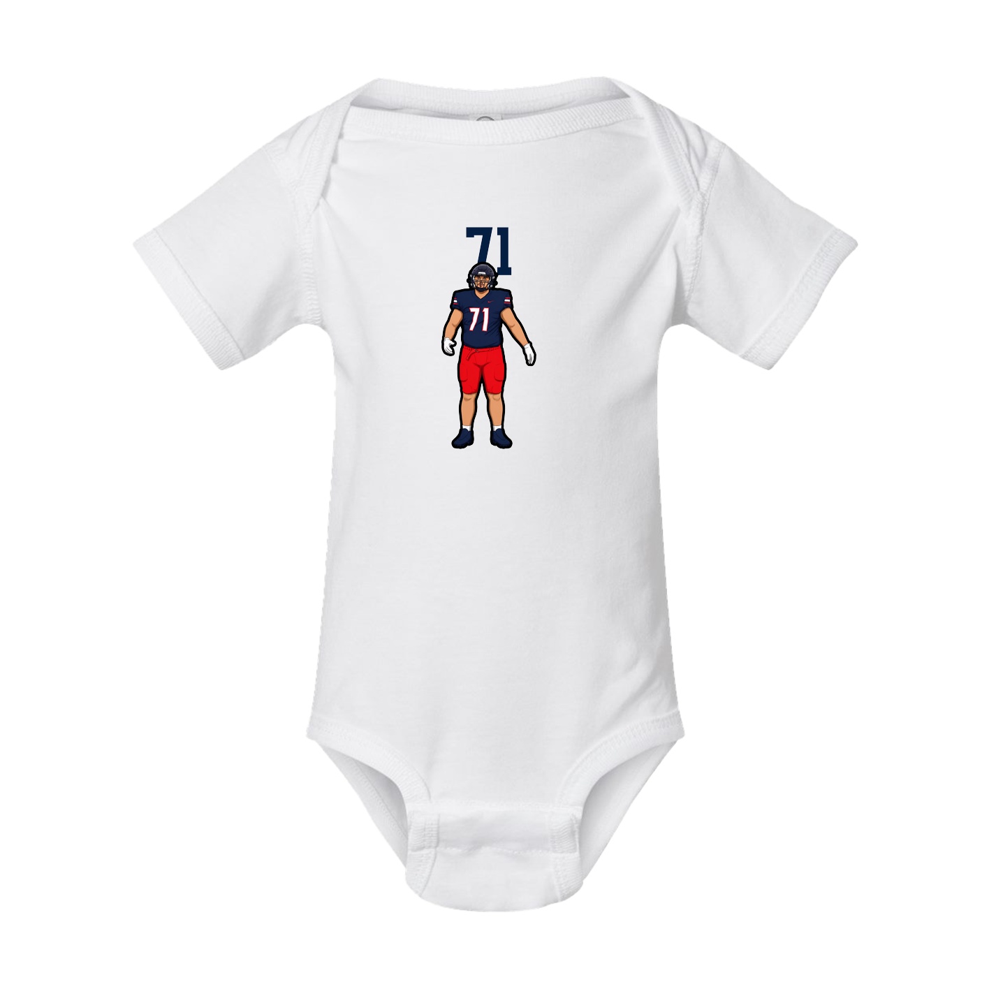 Baby Onesie — Number Top in White