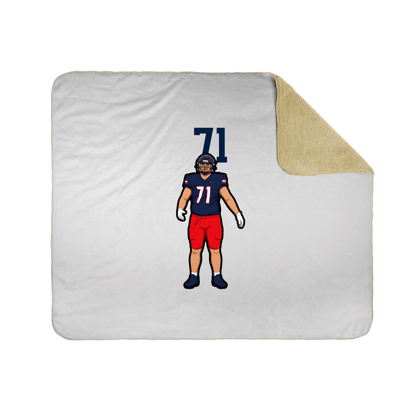 Throw Blanket — Number Top in White
