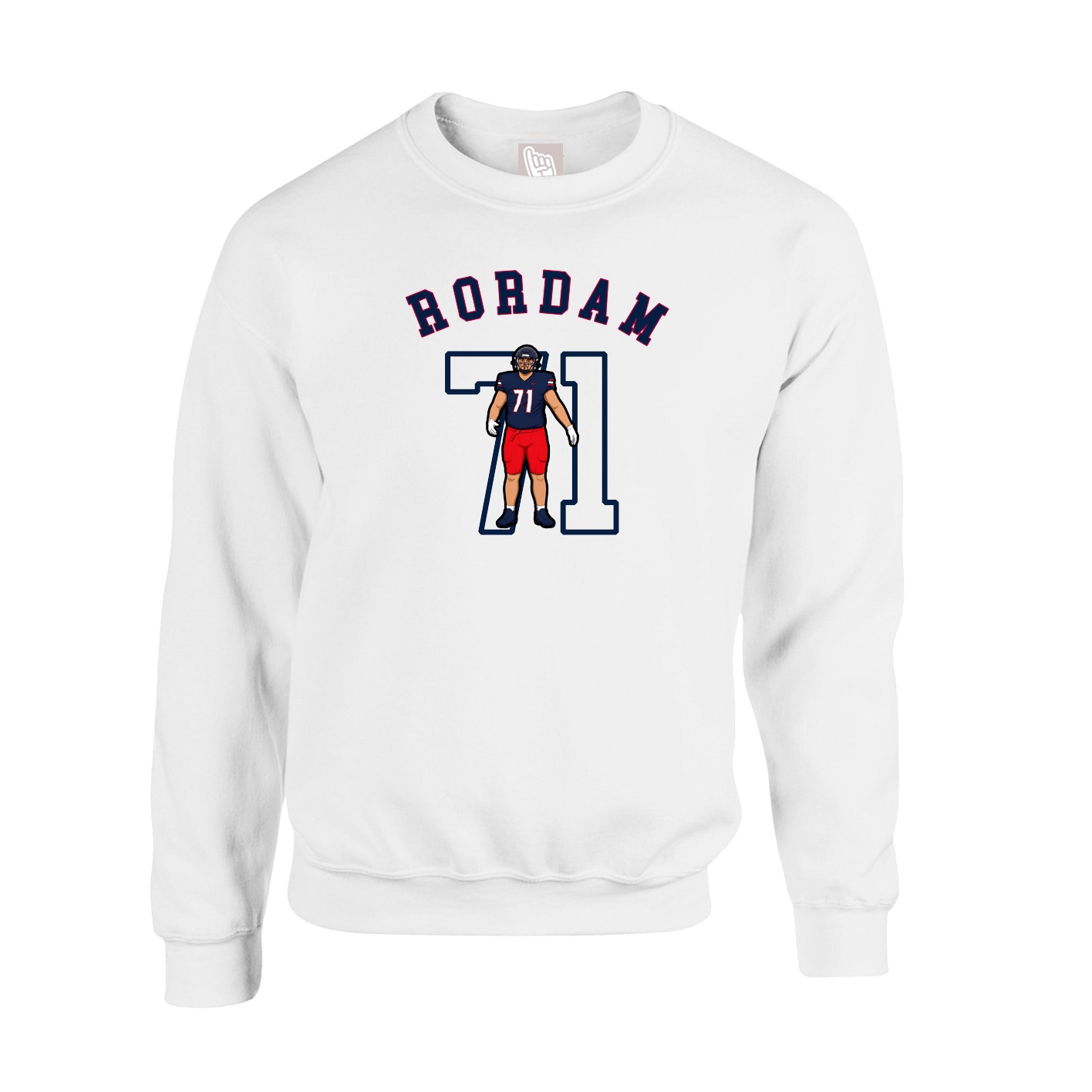Fleece Crew — Shirsey Arch in White