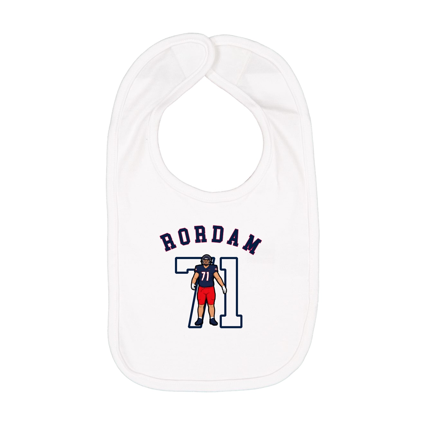 Infant Bib — Shirsey Arch in White
