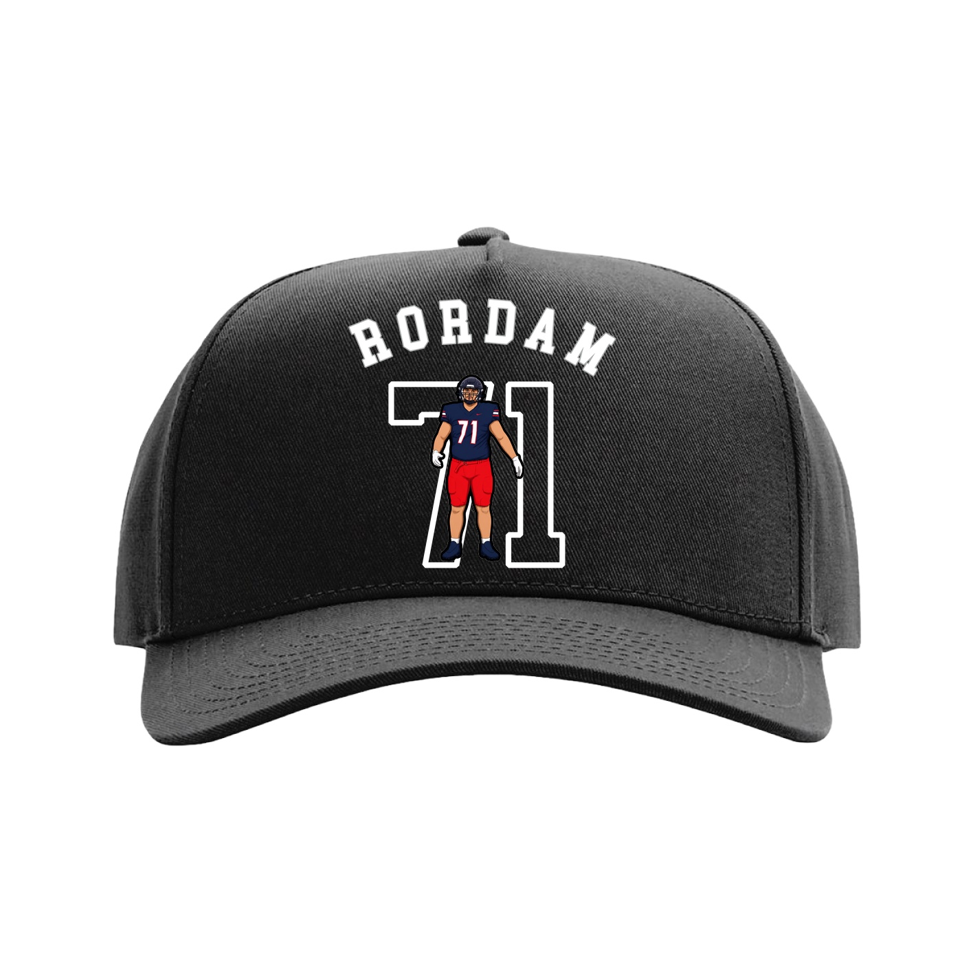 Full Fabric Five-Panel Champ Cap — Shirsey Arch in Black
