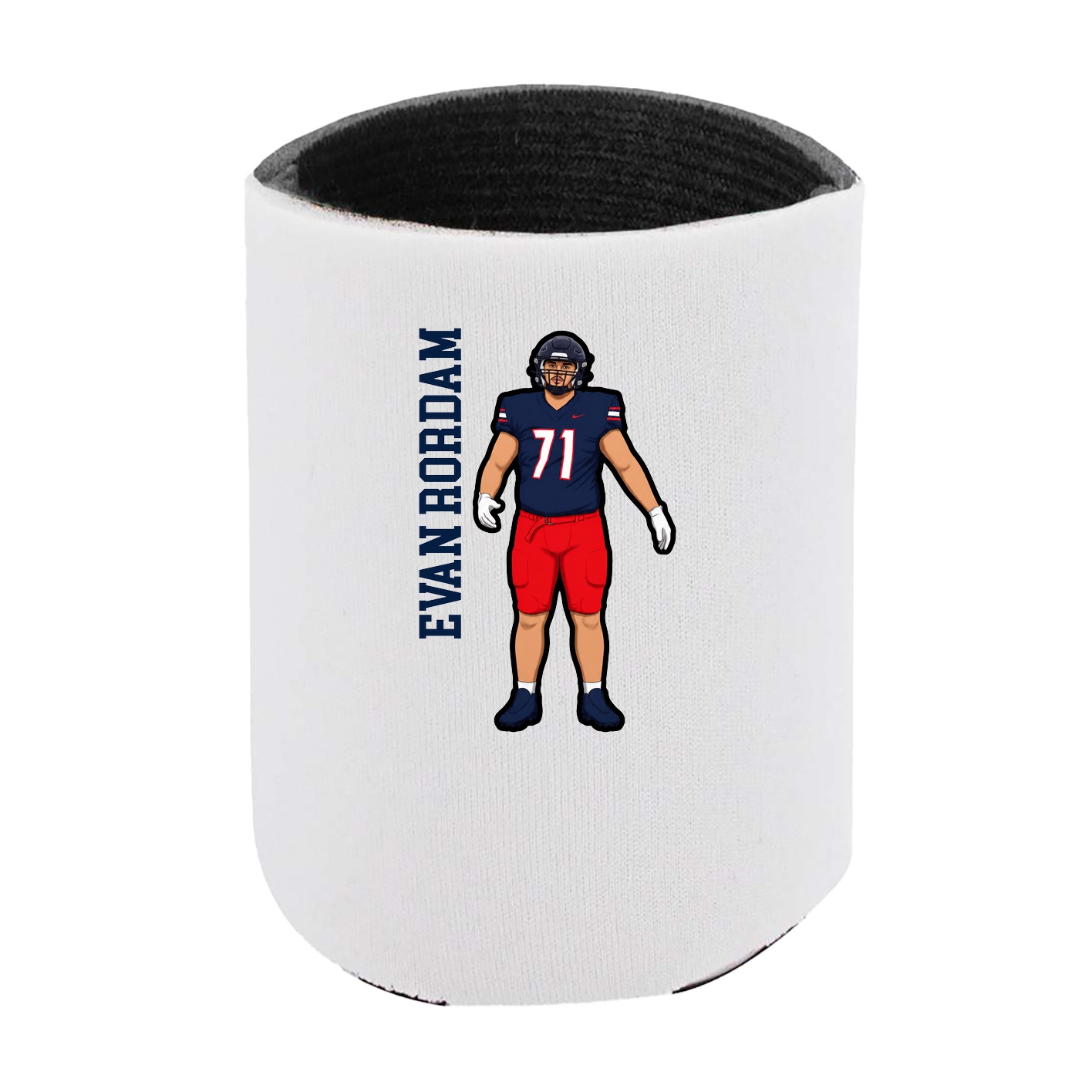 Can Holder — Name Vertical in White