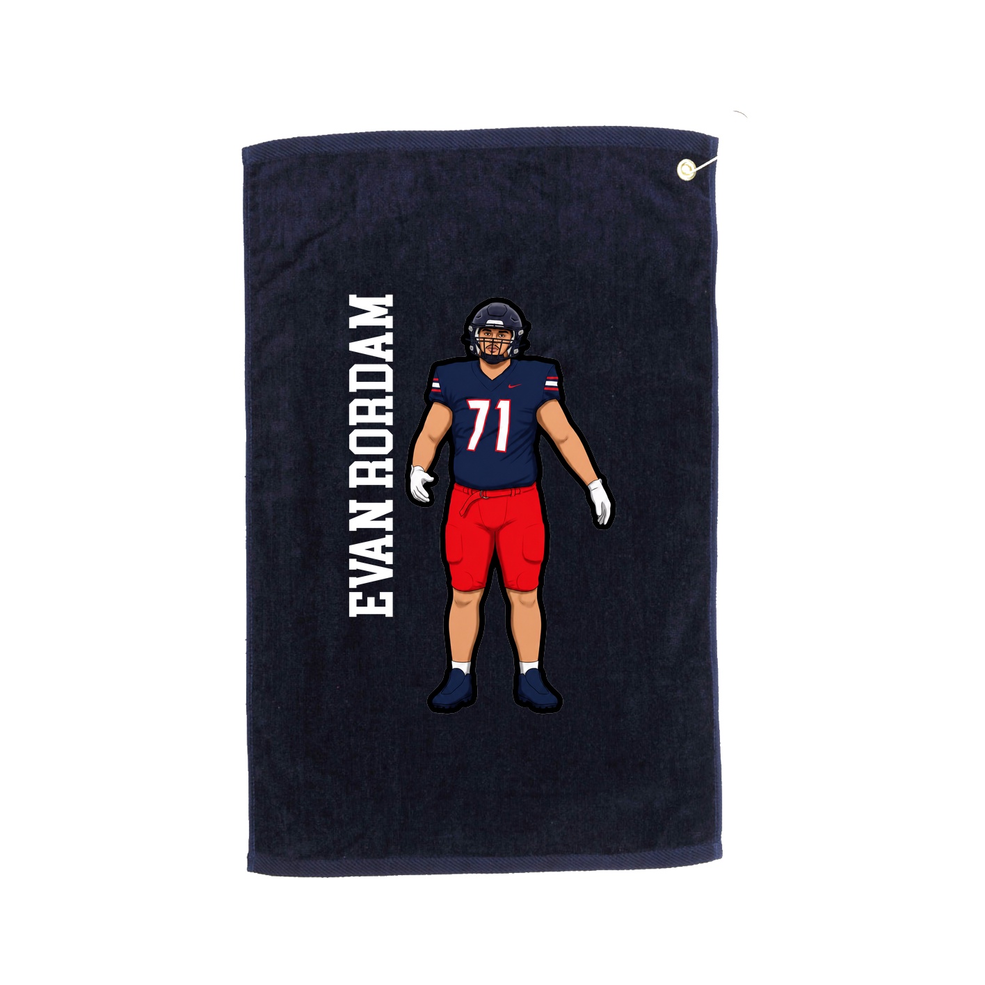 Golf Towel — Name Vertical in Navy