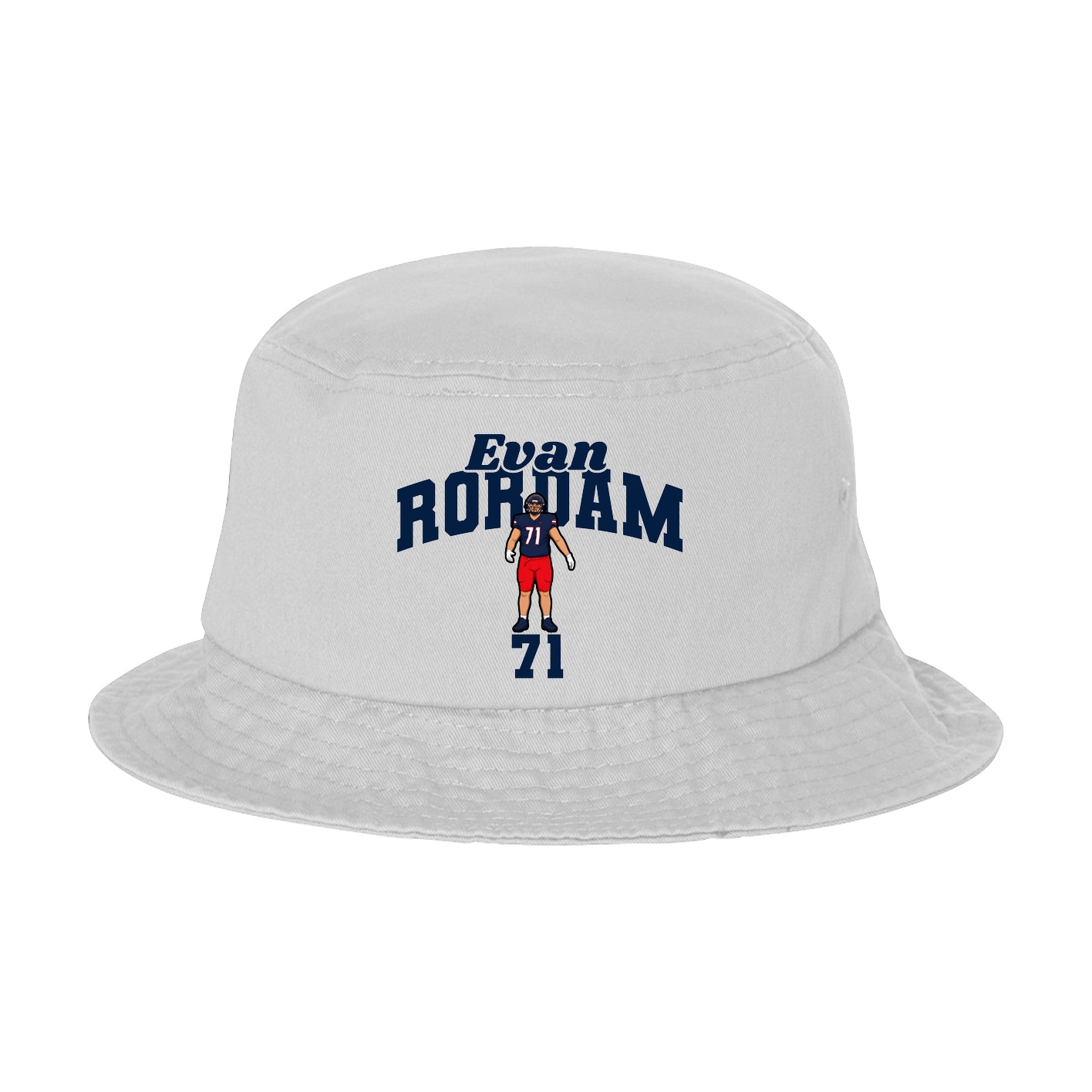 Bucket Cap — Signature Arch in White
