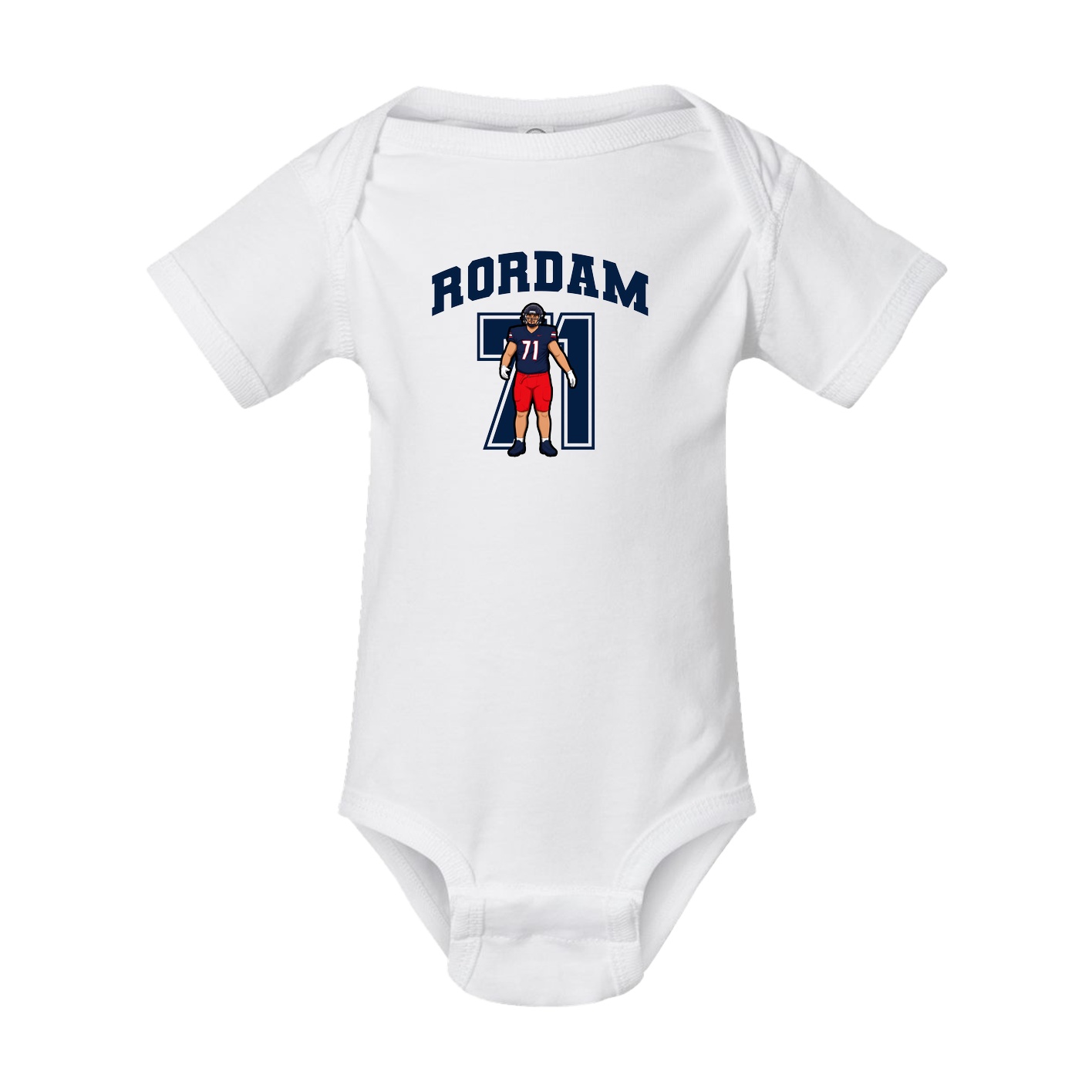 Baby Onesie — Number in White