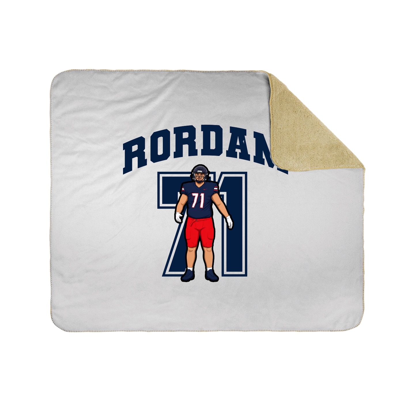 Throw Blanket — Number in White