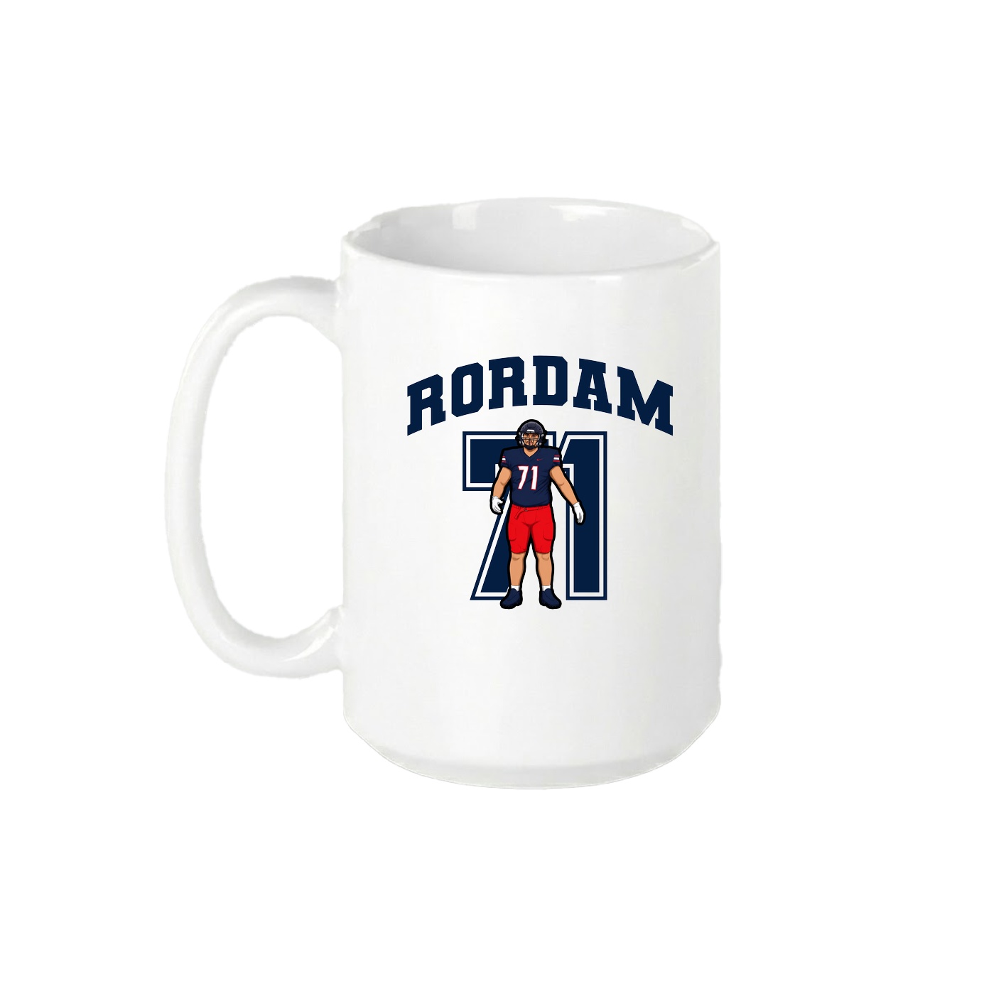 15oz Coffee Mug — Number in White