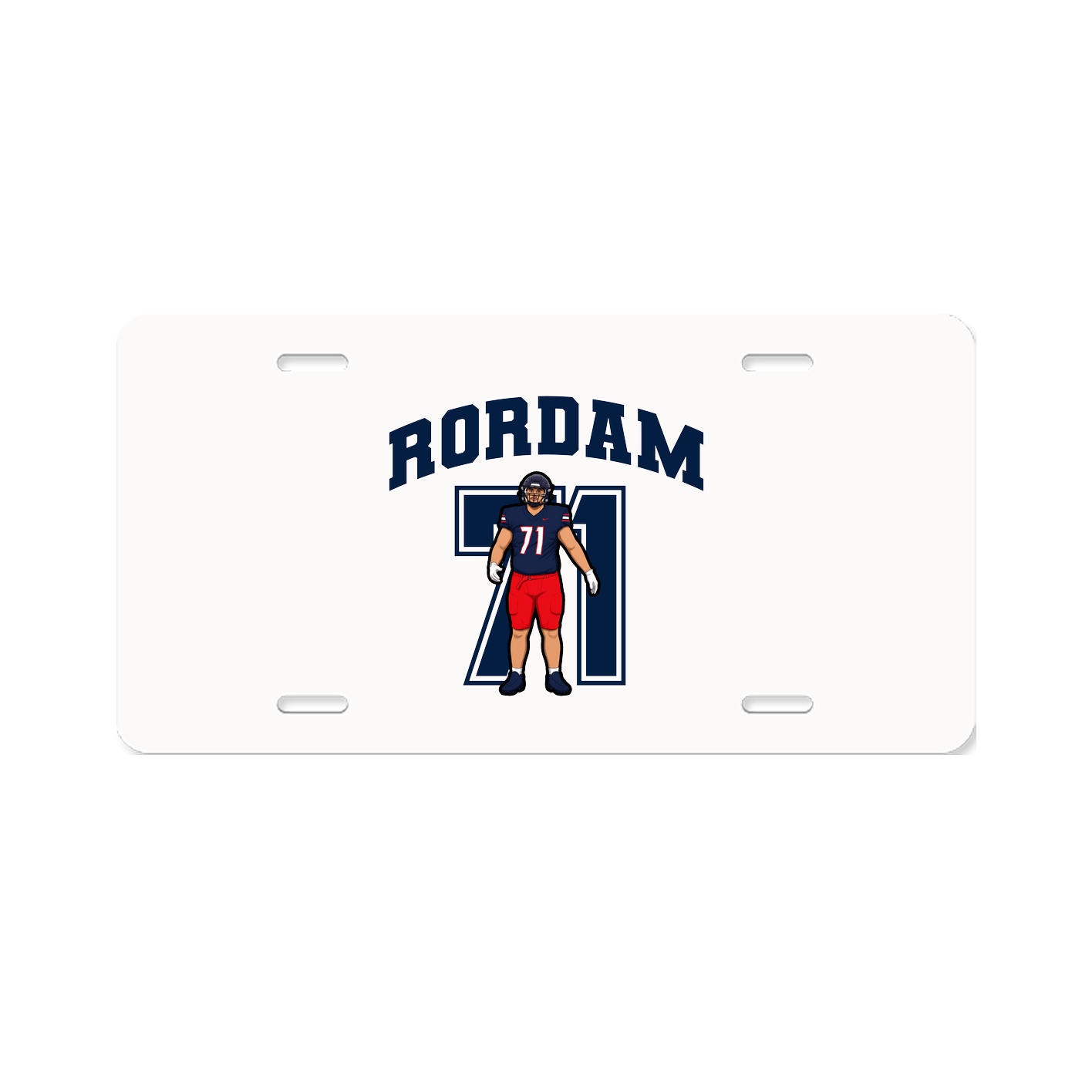 License Plate — Number in Classic