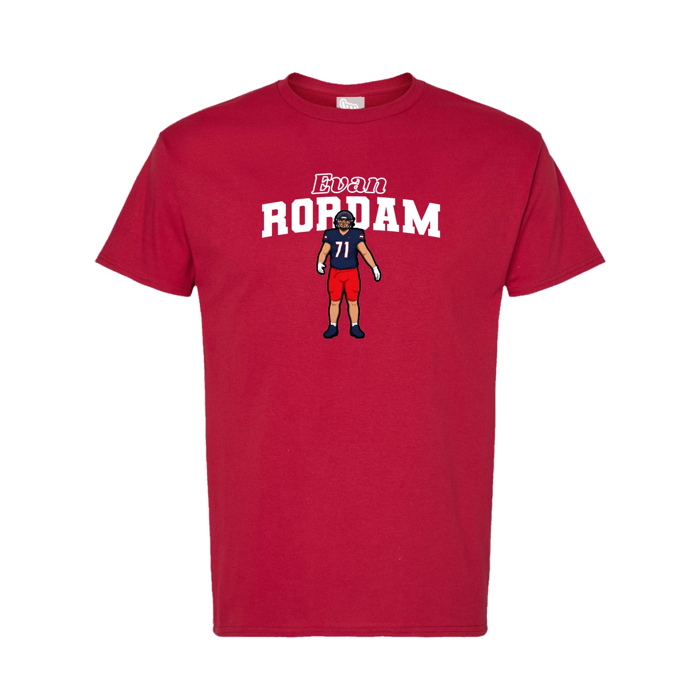 Tee — Name Arch in Crimson