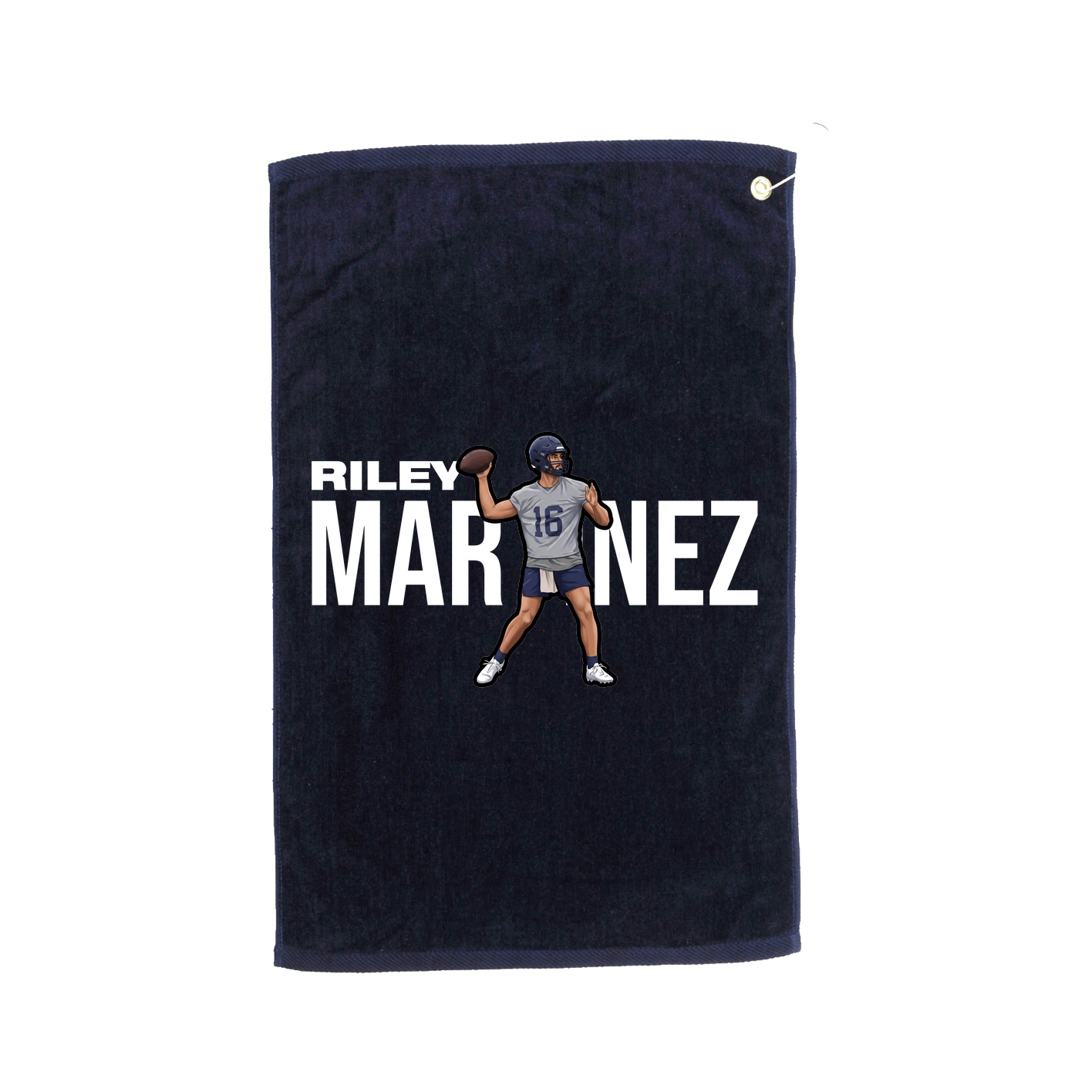 Golf Towel — Player Name in Navy