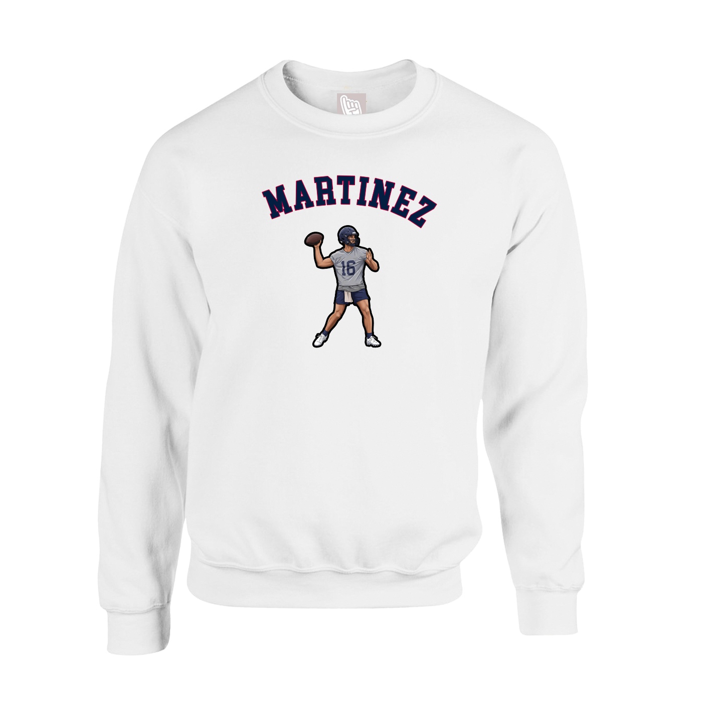 Fleece Crew — Shirsey Arch in White